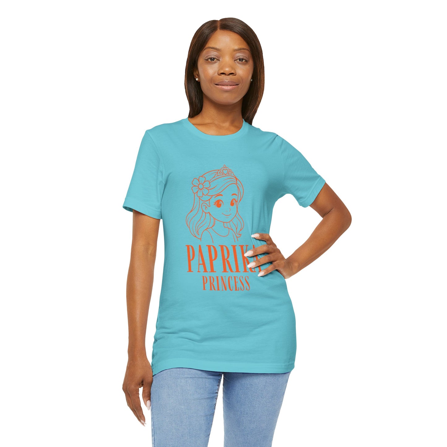 Paprika Princess Unisex Tee - Cute Graphic T-Shirt for Girls, Fun Casual Wear, Birthday Gift, Princess Theme, Gift for Kids
