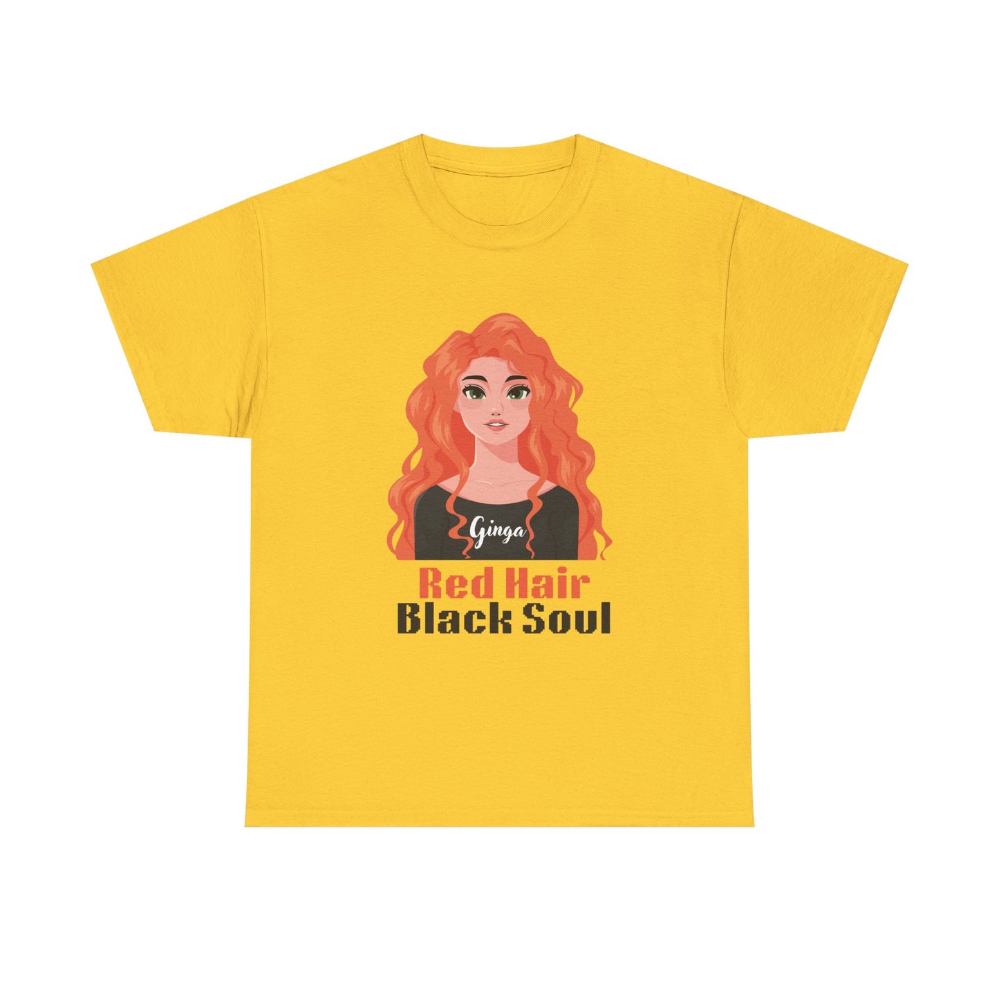 Red Hair, Black Soul Unisex Tee - Perfect Gift for Redheads, Unique Ginger Apparel, Casual Lifestyle, Fun Love Tee