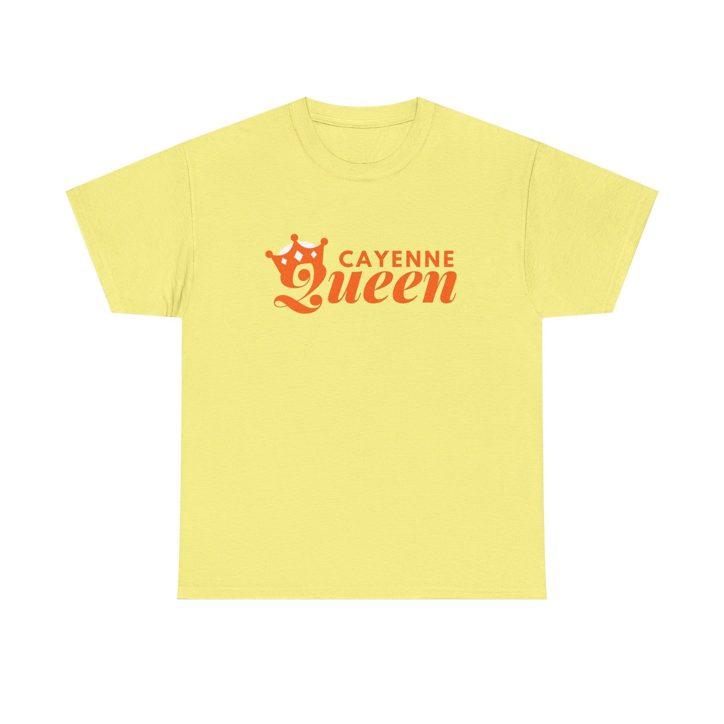 Cayenne Queen Unisex Heavy Cotton Tee, Casual Wear, Gift for Her, Birthday Shirt, Fun Quote Tee, Soft Cotton Top