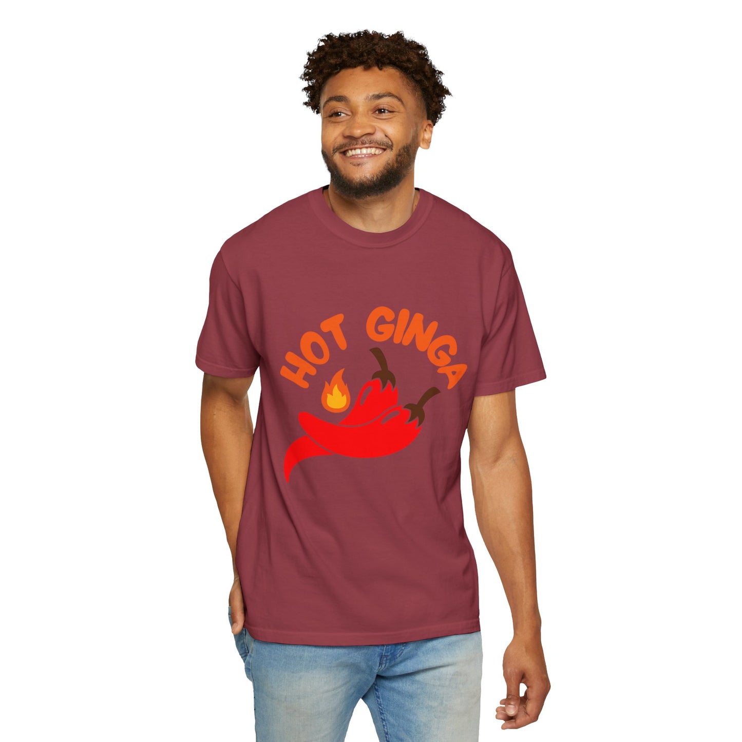 Spicy Chili T-Shirt, Hot Ginga Tee, Casual Summer Top, Gift for Spice Lovers, Unisex Graphic Shirt, Trendy Streetwear
