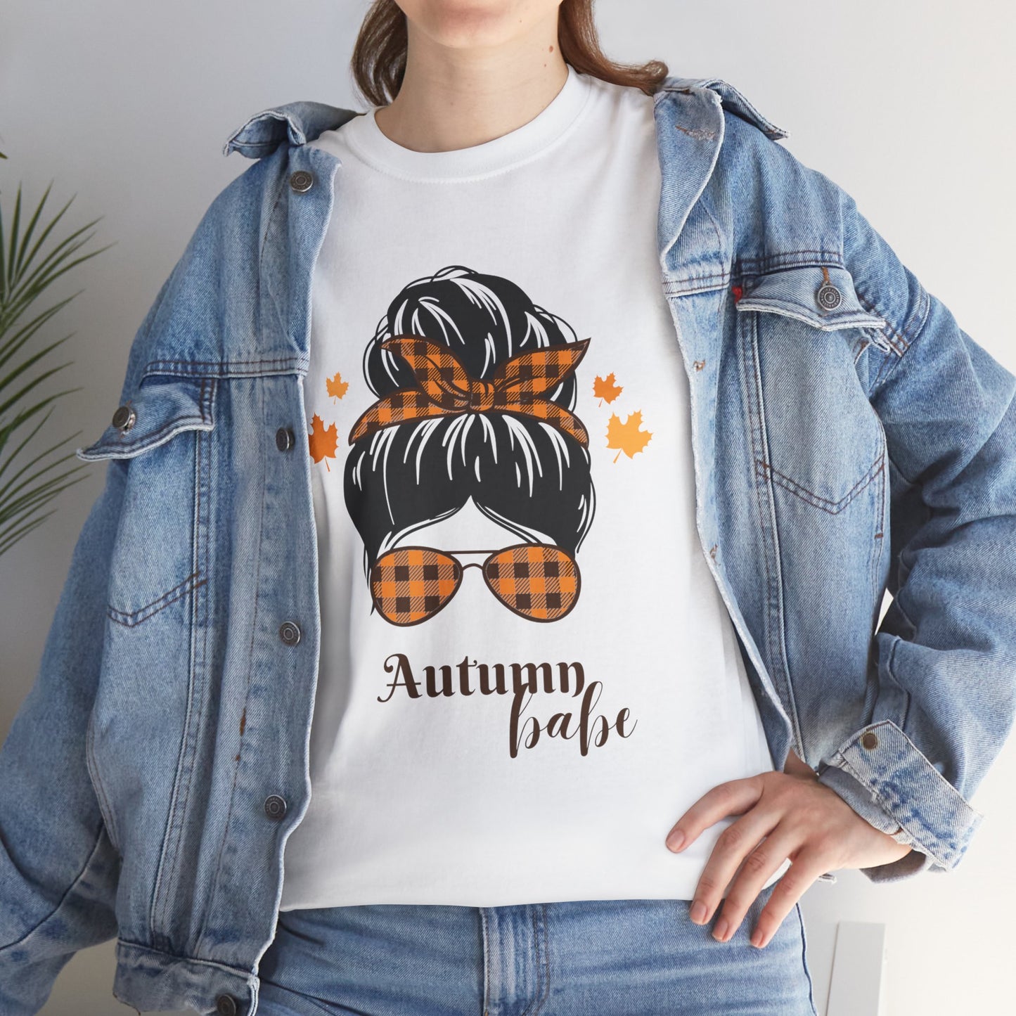 Autumn Vibes Cotton Tee, Fall Fashion, Seasonal Shirt, Gift for Her, Cozy Outfit, Autumn Babe Design