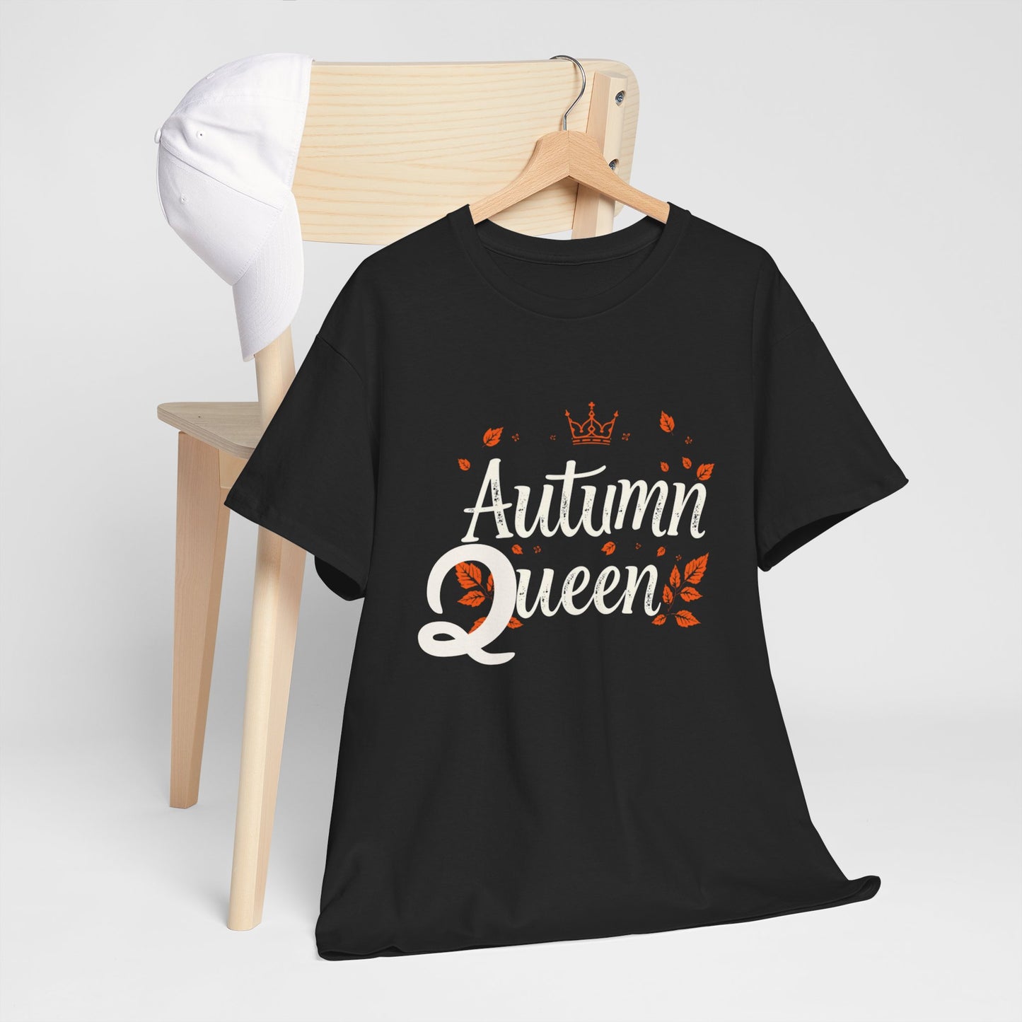 Autumn Queen Tee - Unisex Heavy Cotton T-Shirt, Fall Fashion, Seasonal Apparel, Gift for Her, Thanksgiving Style