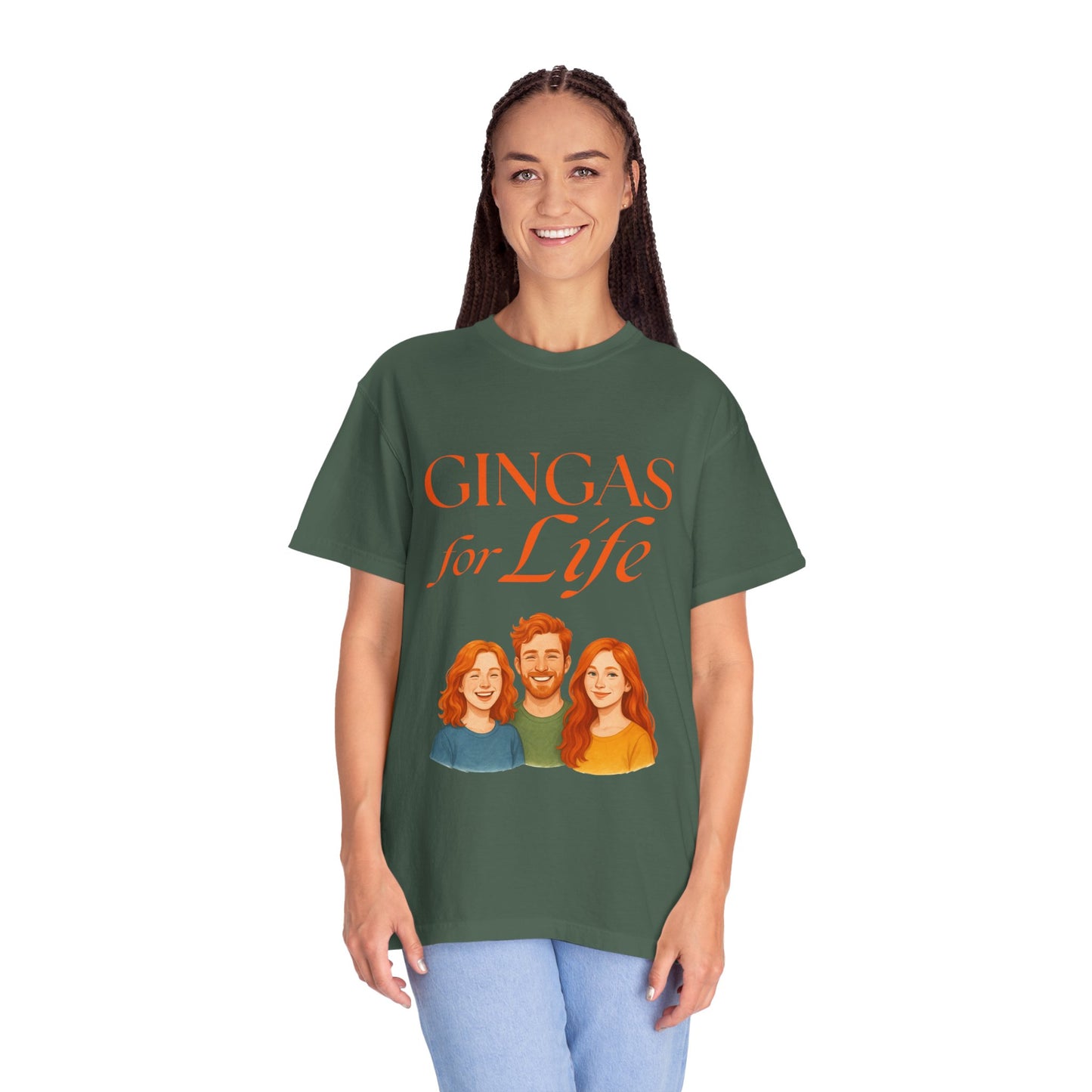Gingas for Life T-Shirt, Fun T-Shirt for Redheads, Unisex Gift for Friends, Casual Wear, Celebration Tee