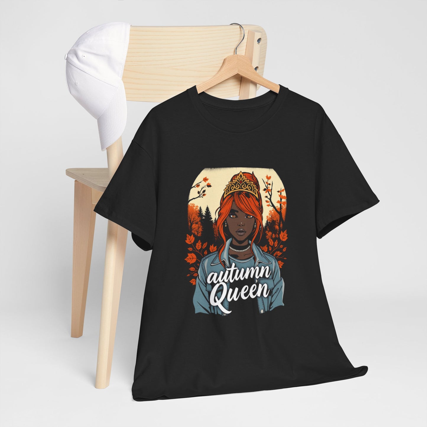 Autumn Queen Graphic Tee, Fall Fashion Shirt, Cozy T-Shirt, Gift for Her, Seasonal Apparel, Streetwear Style, Unisex Top