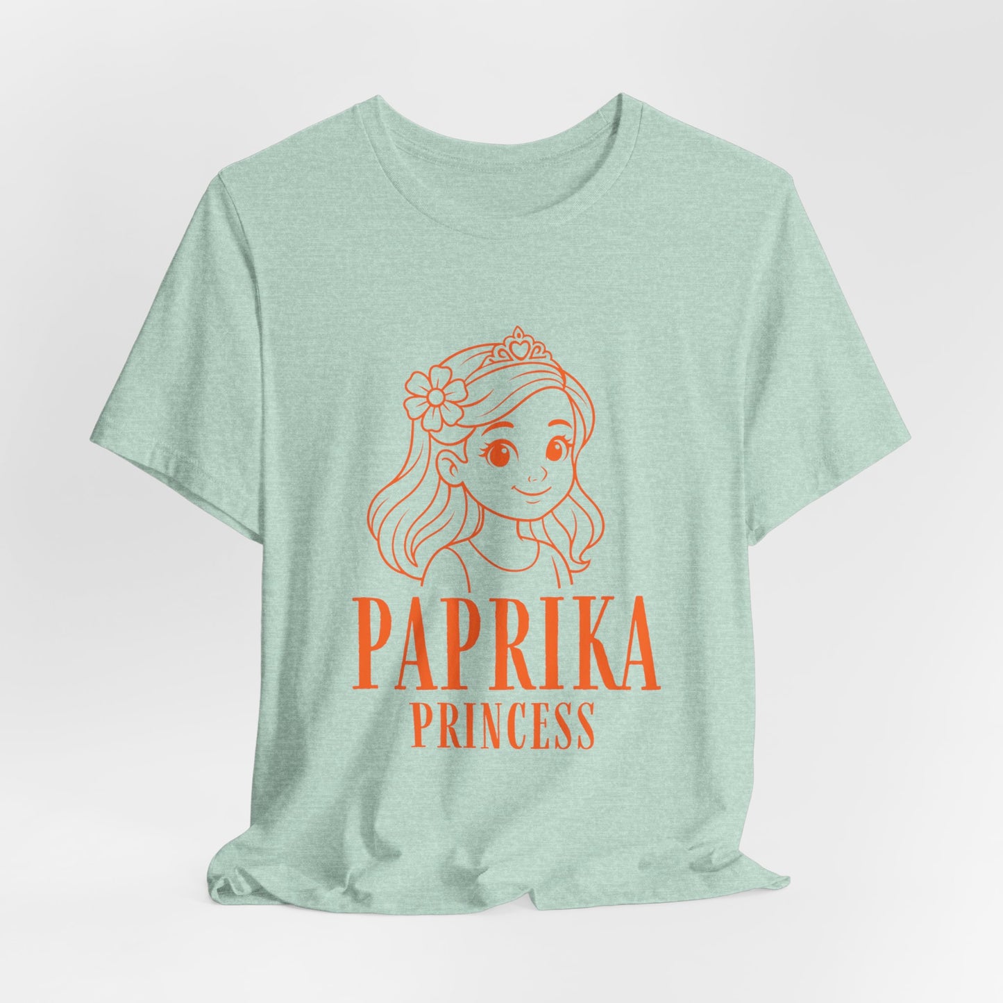 Paprika Princess Unisex Tee - Cute Graphic T-Shirt for Girls, Fun Casual Wear, Birthday Gift, Princess Theme, Gift for Kids