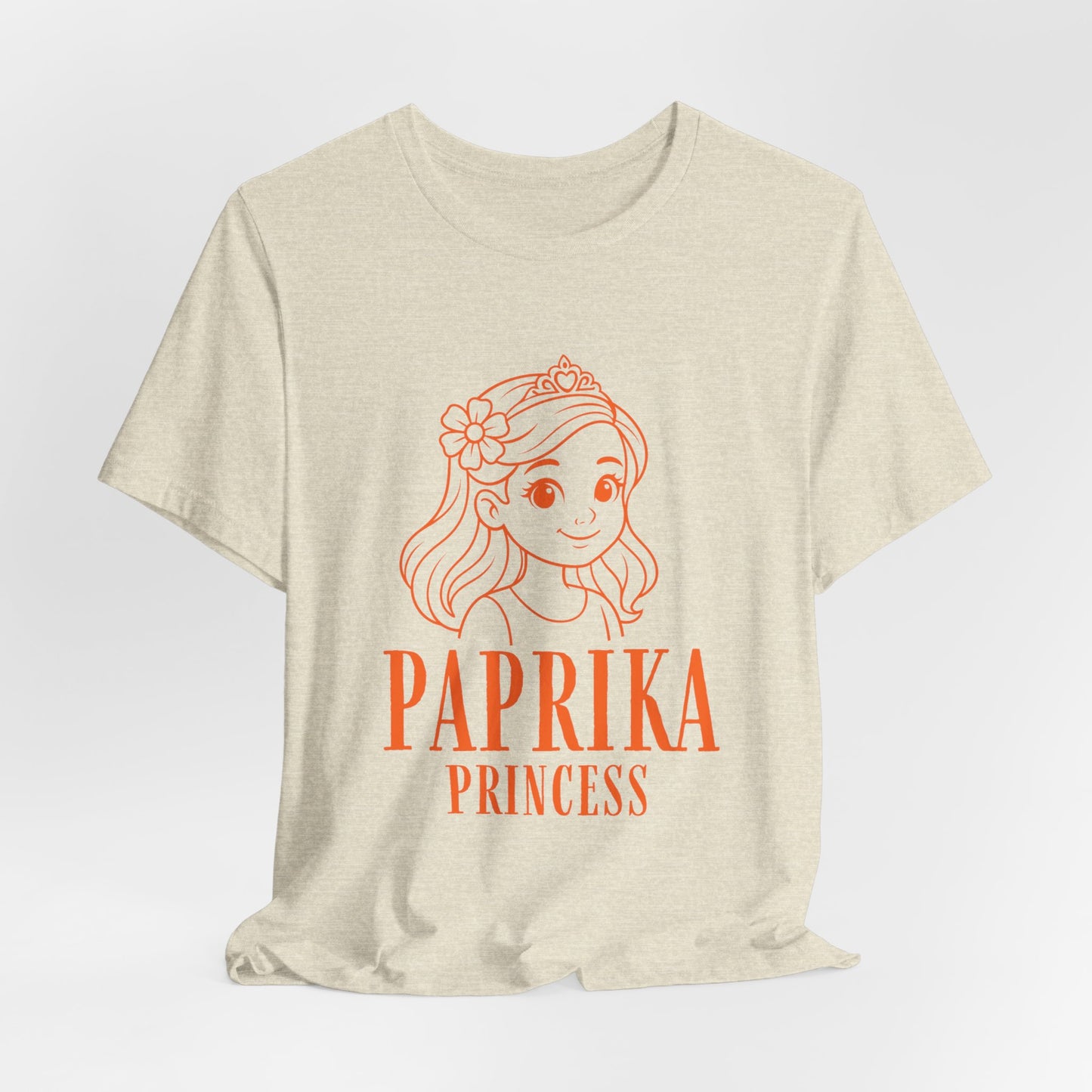 Paprika Princess Unisex Tee - Cute Graphic T-Shirt for Girls, Fun Casual Wear, Birthday Gift, Princess Theme, Gift for Kids