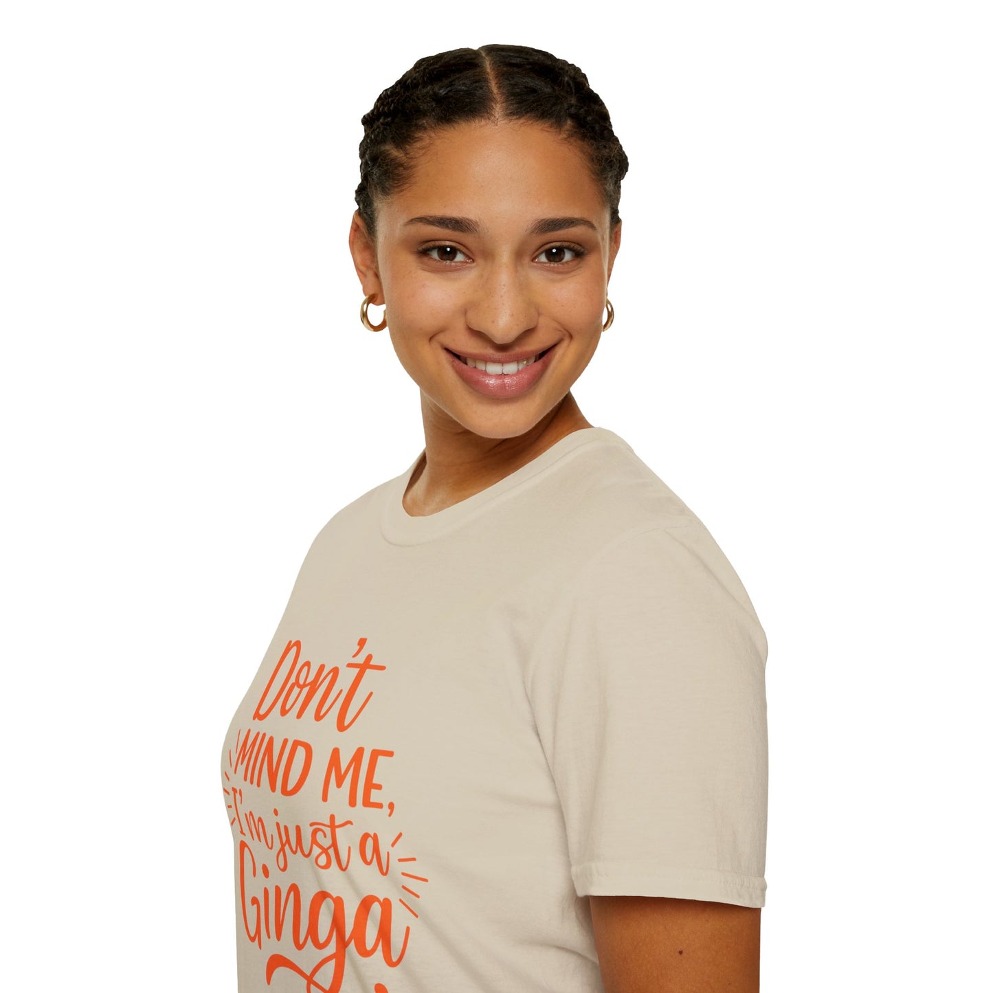 Unisex Softstyle T-Shirt: Don't Mind Me, I'm Just a Ginga - Fun Casual Tee, Gift for Friends, Birthdays, Everyday Wear, Humor Clothing