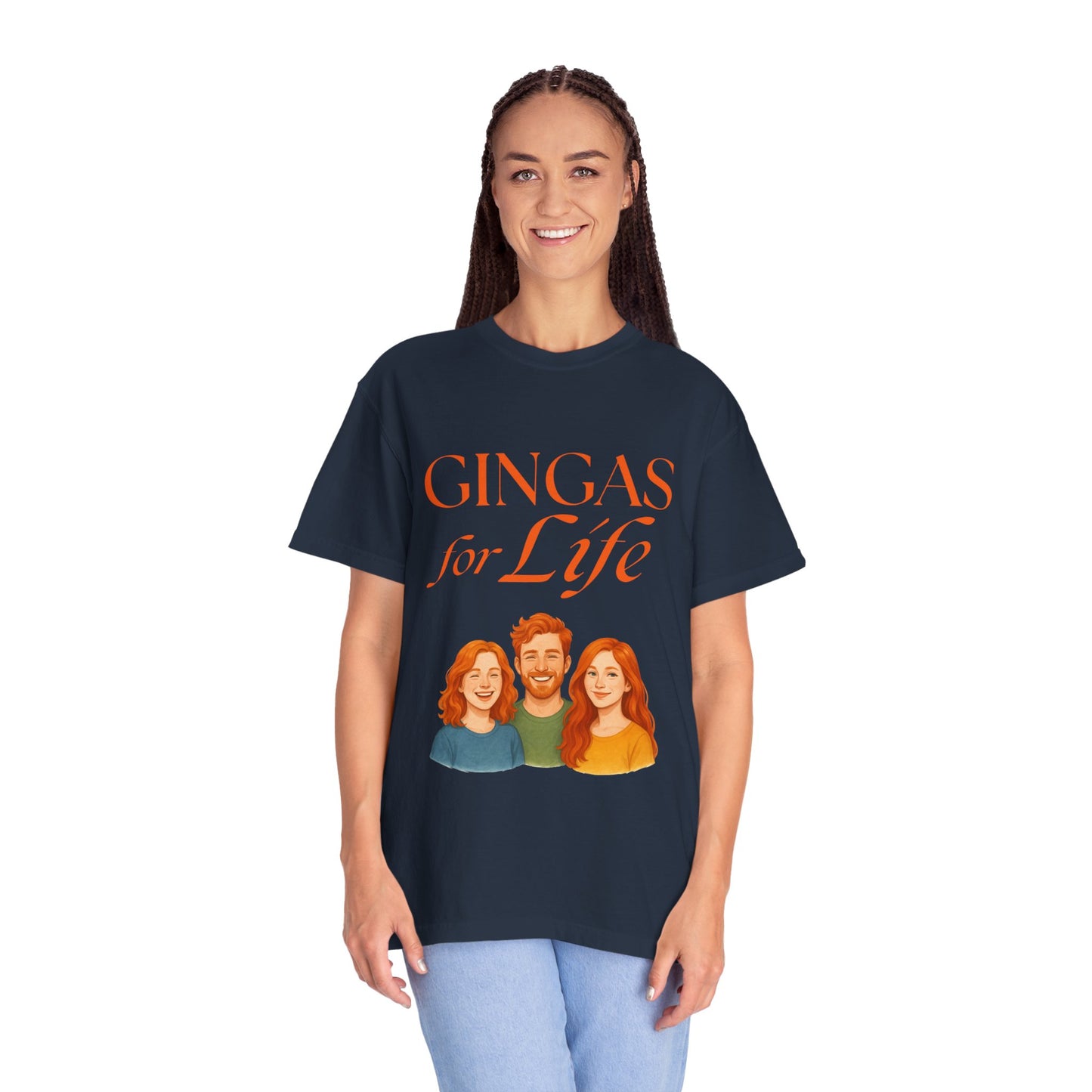 Gingas for Life T-Shirt, Fun T-Shirt for Redheads, Unisex Gift for Friends, Casual Wear, Celebration Tee