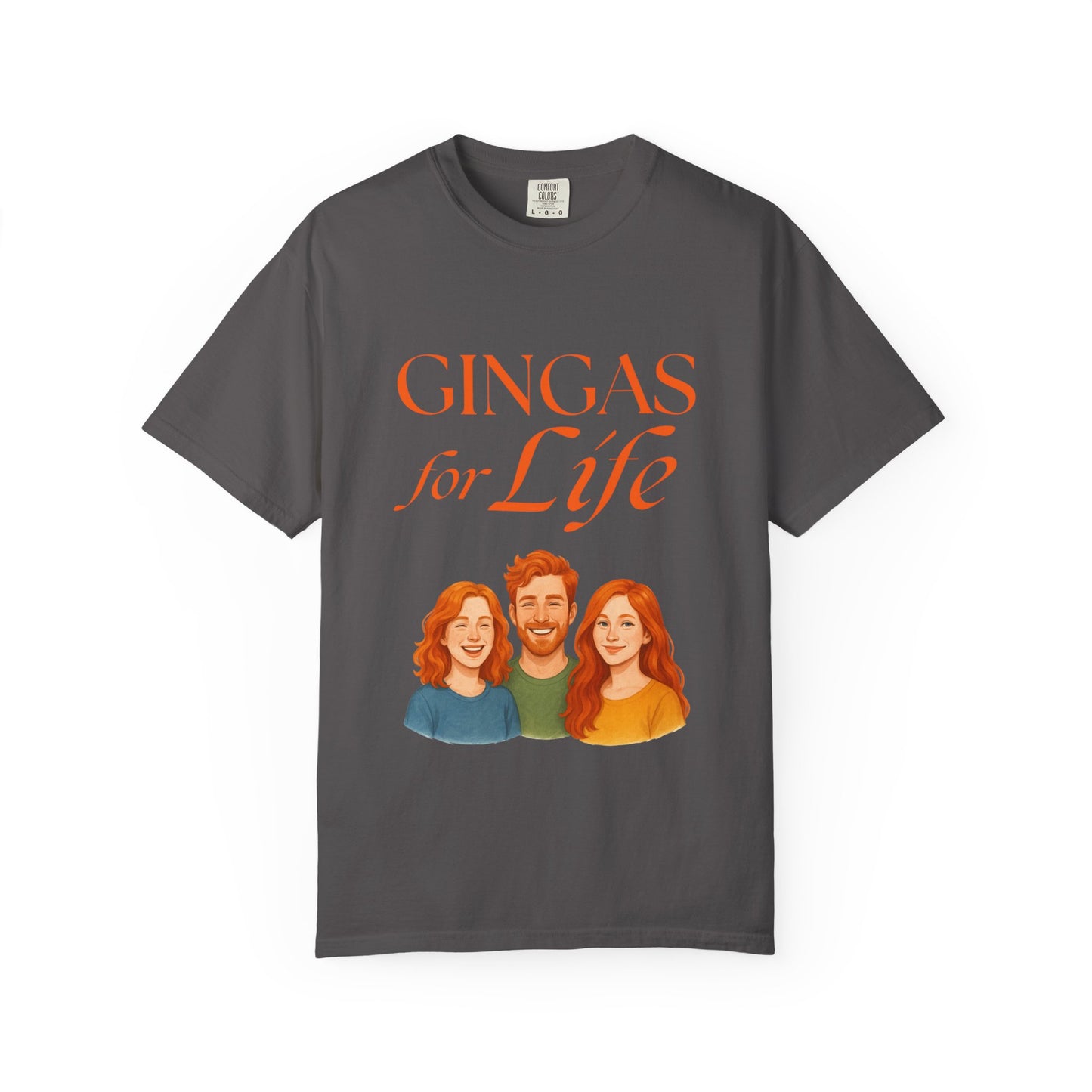Gingas for Life T-Shirt, Fun T-Shirt for Redheads, Unisex Gift for Friends, Casual Wear, Celebration Tee
