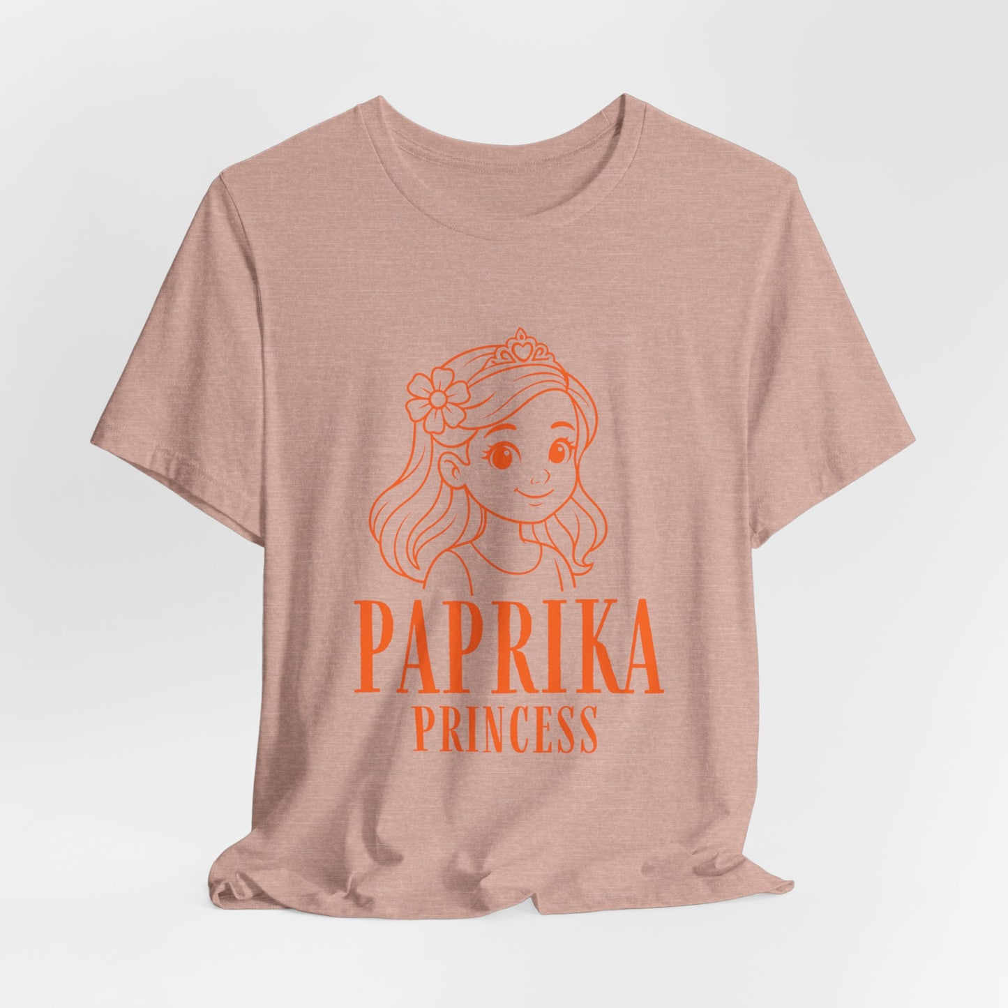 Paprika Princess Unisex Tee - Cute Graphic T-Shirt for Girls, Fun Casual Wear, Birthday Gift, Princess Theme, Gift for Kids
