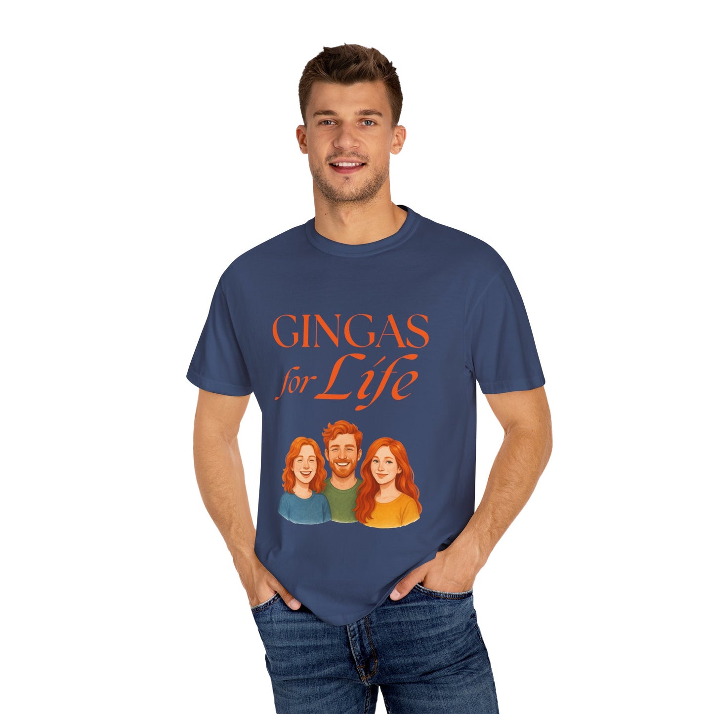 Gingas for Life T-Shirt, Fun T-Shirt for Redheads, Unisex Gift for Friends, Casual Wear, Celebration Tee