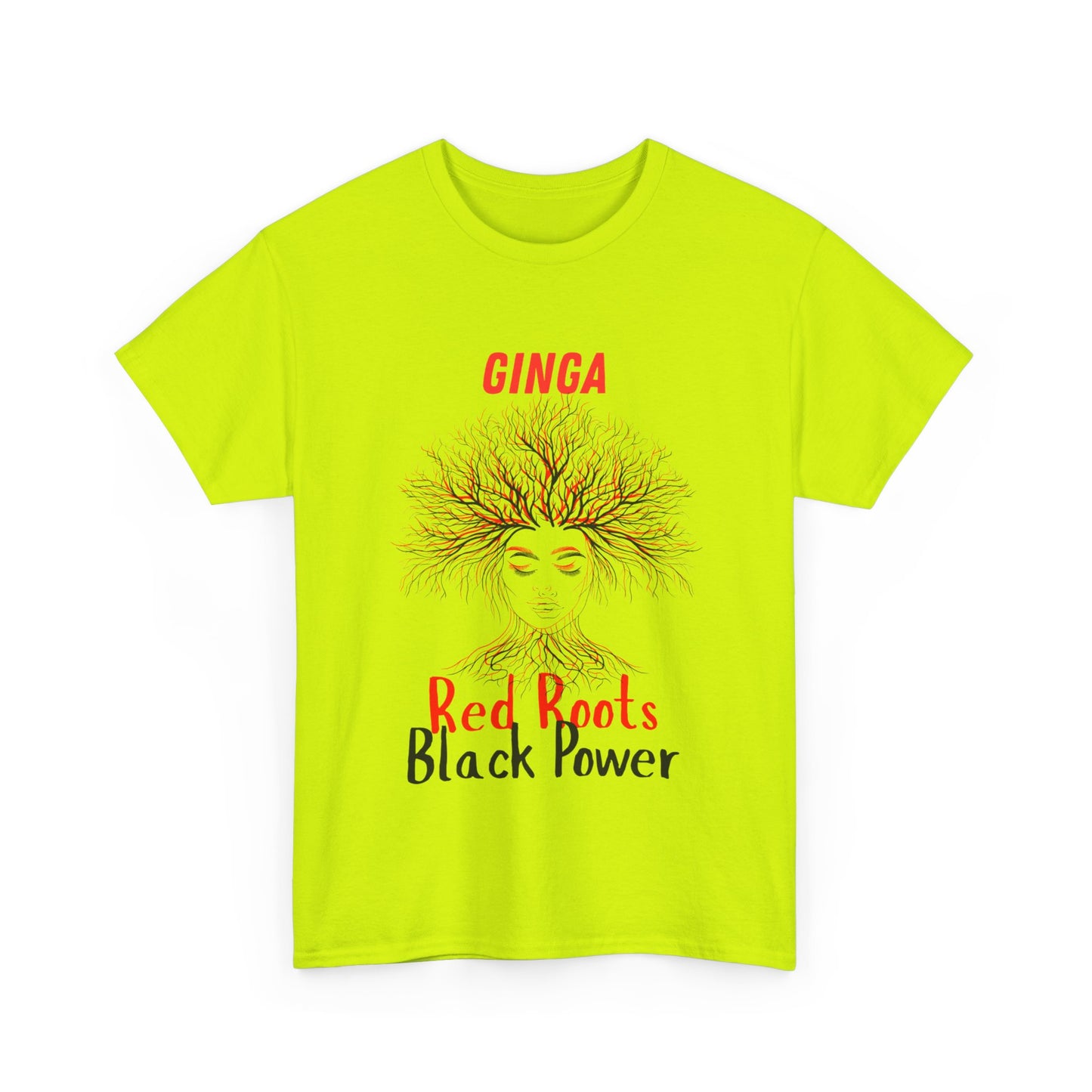Empowering Art Tee: GINGA, Red Boots, Black Power, Unisex Cotton Shirt, Black History Month, Gifts for Activists, Statement Apparel
