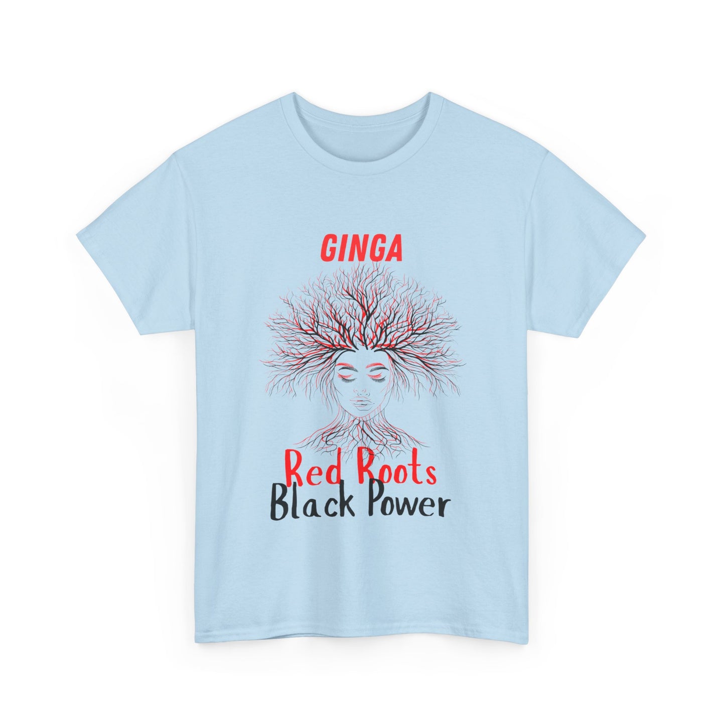 Empowering Art Tee: GINGA, Red Boots, Black Power, Unisex Cotton Shirt, Black History Month, Gifts for Activists, Statement Apparel