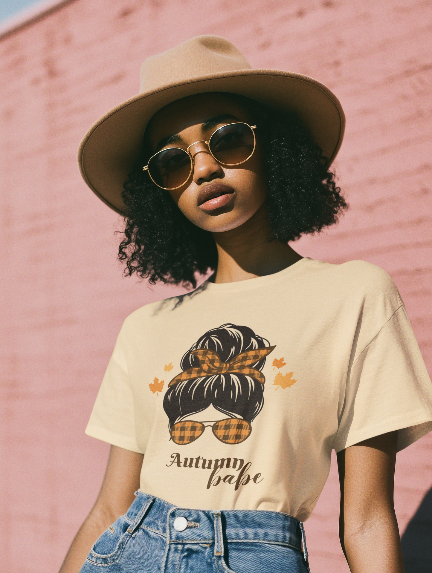 Autumn Vibes Cotton Tee, Fall Fashion, Seasonal Shirt, Gift for Her, Cozy Outfit, Autumn Babe Design