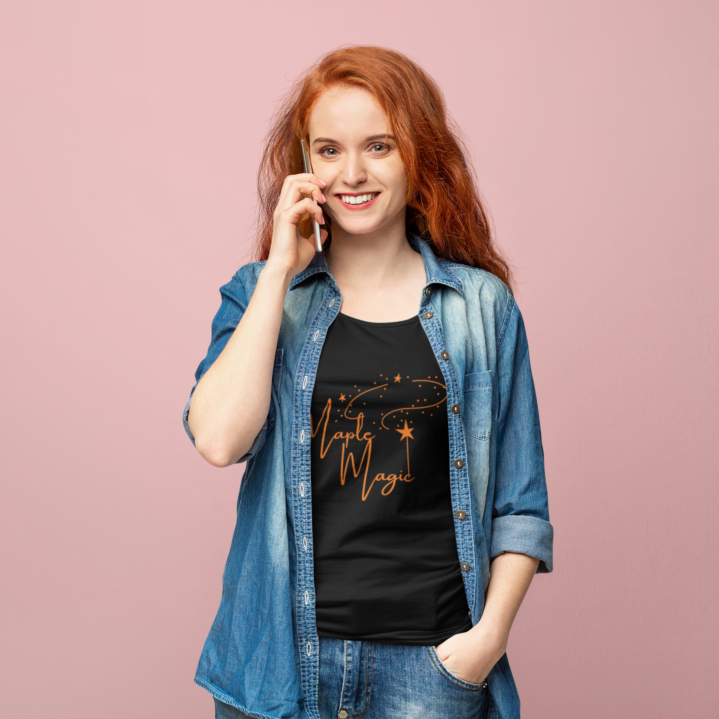 Maple Magic Unisex Tee, Cute Graphic Shirt, Fall Apparel, Seasonal Gift, Nature Lover T-Shirt, Cozy Vibes Fashion