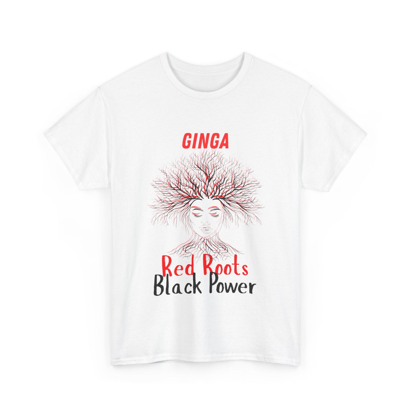 Empowering Art Tee: GINGA, Red Boots, Black Power, Unisex Cotton Shirt, Black History Month, Gifts for Activists, Statement Apparel
