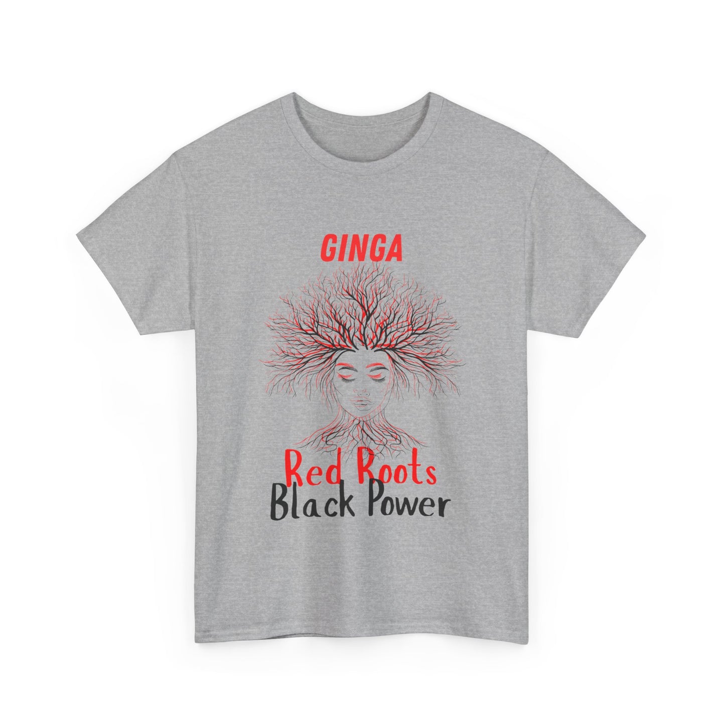 Empowering Art Tee: GINGA, Red Boots, Black Power, Unisex Cotton Shirt, Black History Month, Gifts for Activists, Statement Apparel