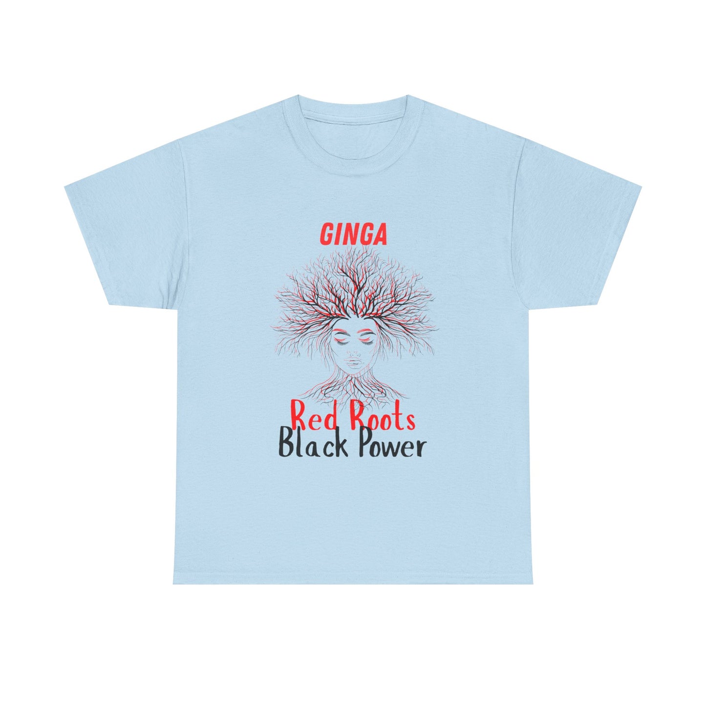 Empowering Art Tee: GINGA, Red Boots, Black Power, Unisex Cotton Shirt, Black History Month, Gifts for Activists, Statement Apparel