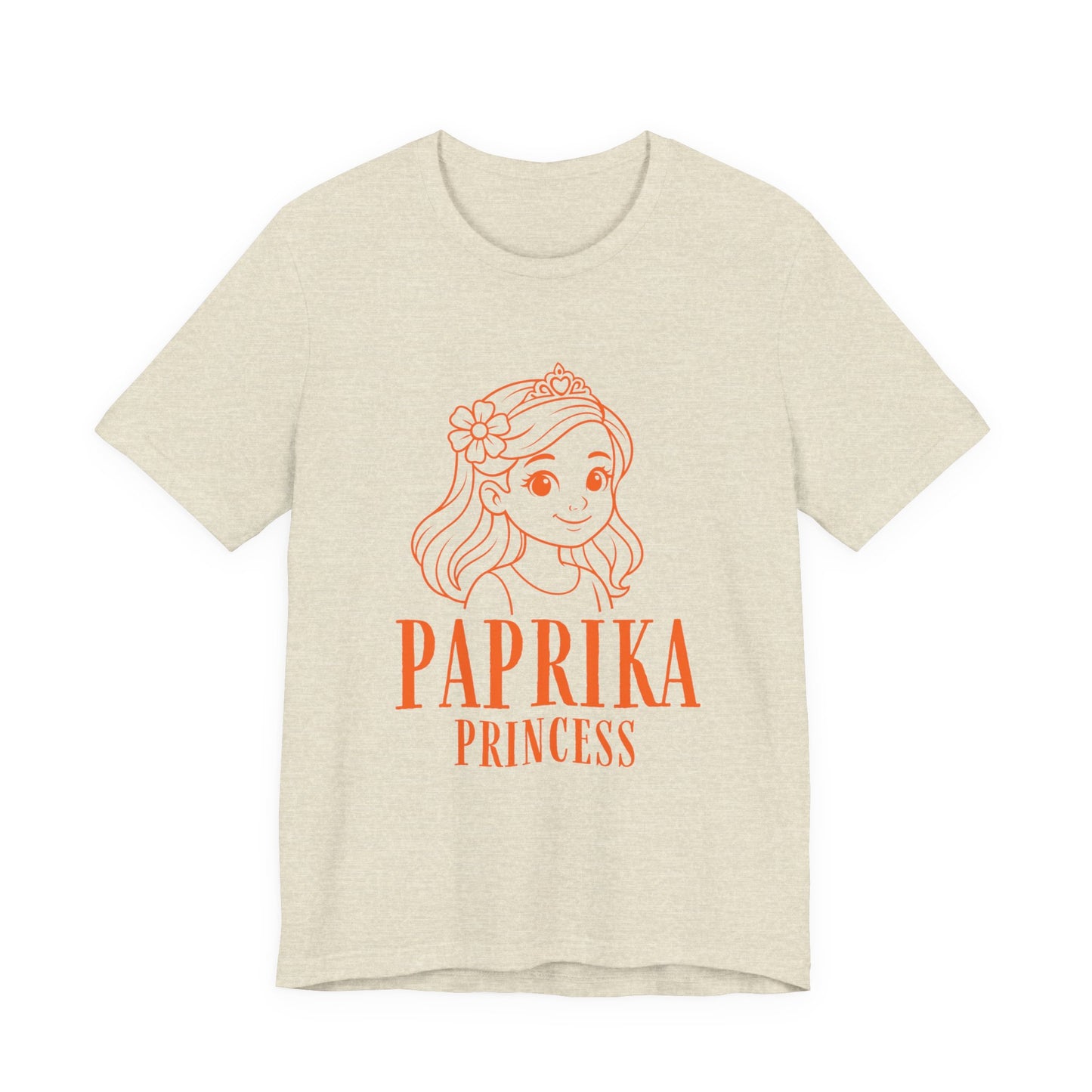 Paprika Princess Unisex Tee - Cute Graphic T-Shirt for Girls, Fun Casual Wear, Birthday Gift, Princess Theme, Gift for Kids