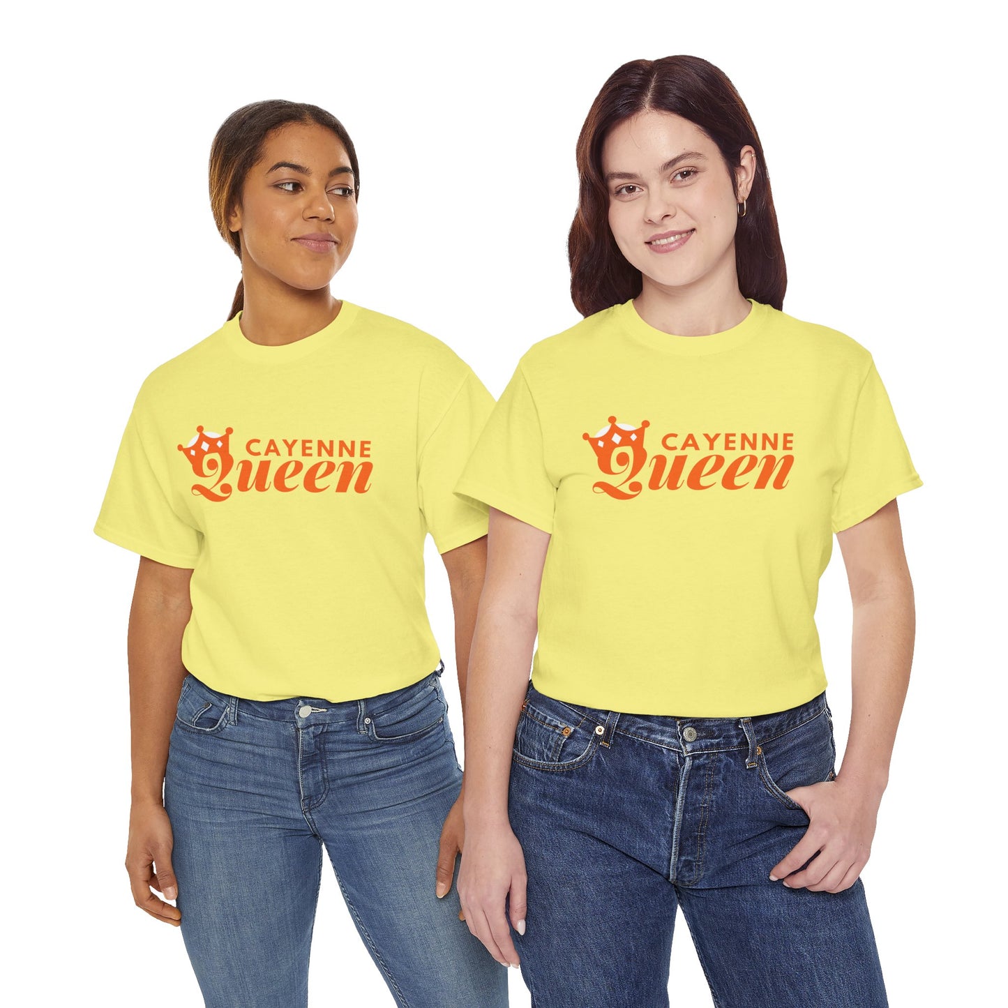 Cayenne Queen Unisex Heavy Cotton Tee, Casual Wear, Gift for Her, Birthday Shirt, Fun Quote Tee, Soft Cotton Top
