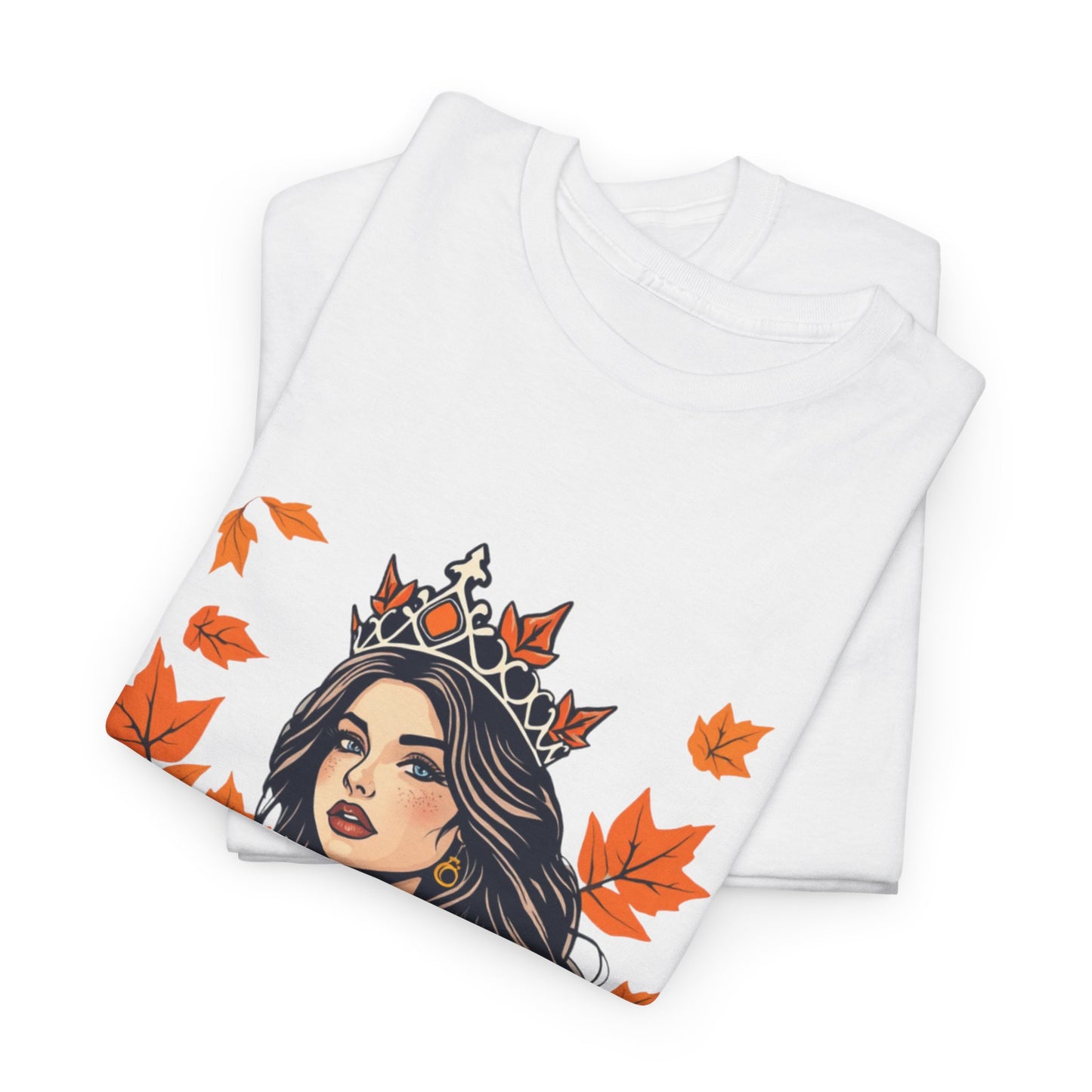 Autumn Queen Heavy Cotton Tee, Cozy Fall Shirt, Seasonal Fashion, Gift for Her, Fall Wardrobe Essential