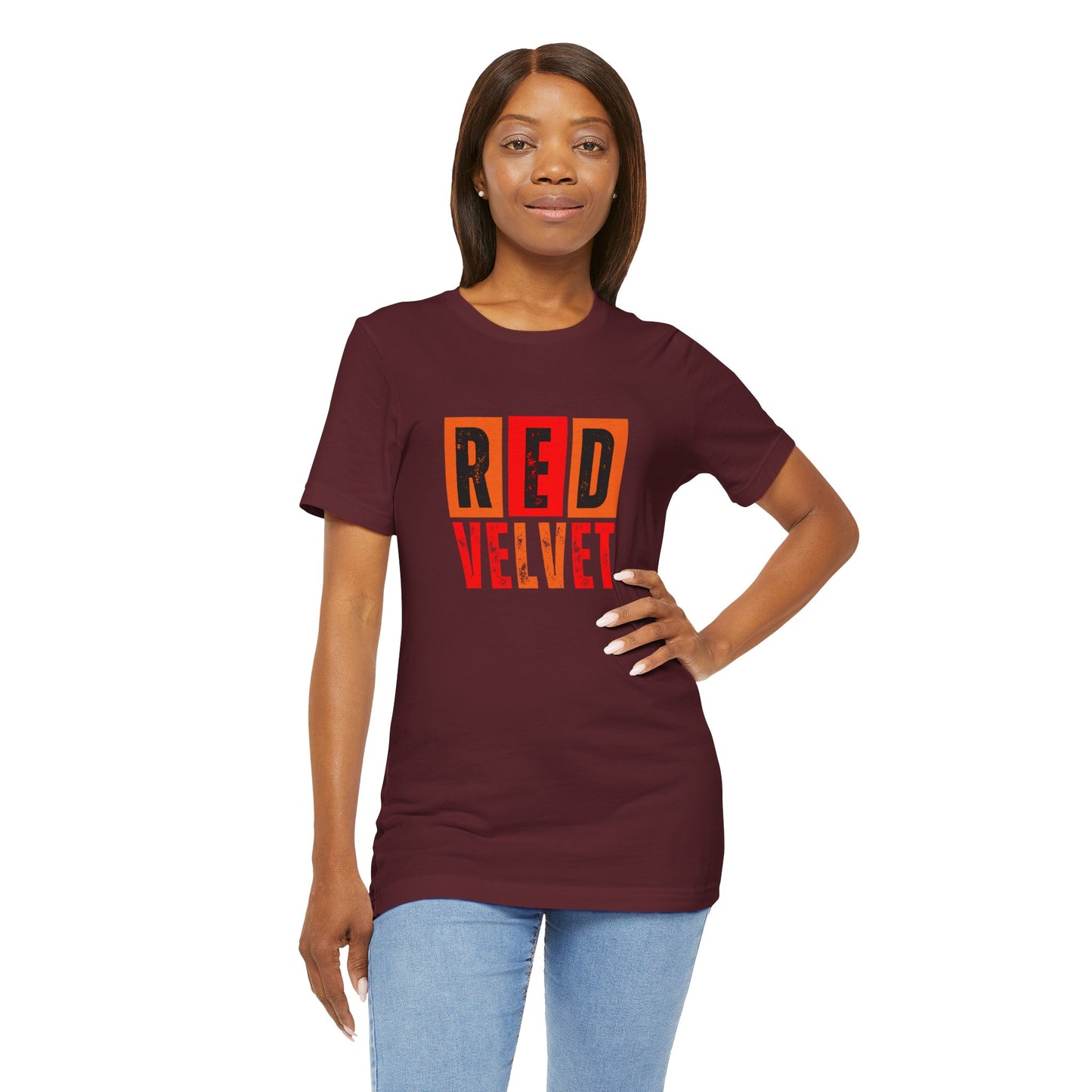 Red Velvet T-Shirt - Unisex Jersey Tee, Music Lover Gift, Concert Apparel, Casual Wear, Cute Graphic Tee, Gift for Her