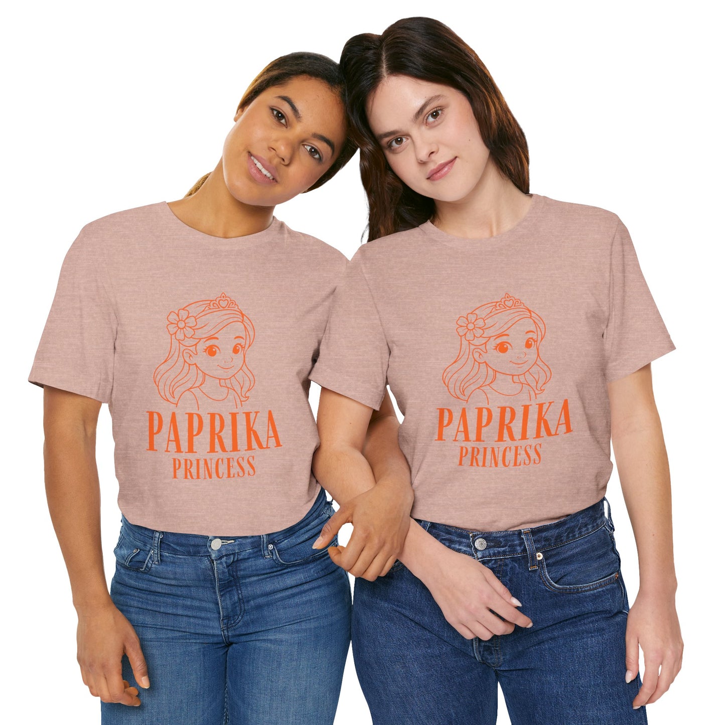 Paprika Princess Unisex Tee - Cute Graphic T-Shirt for Girls, Fun Casual Wear, Birthday Gift, Princess Theme, Gift for Kids