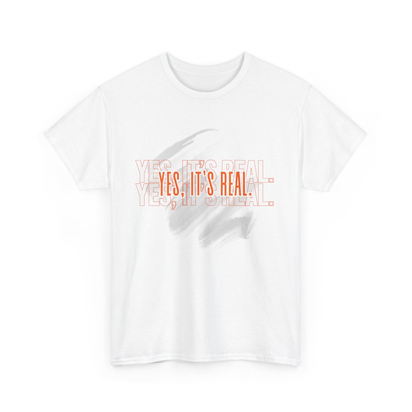 Yes, It's Real Unisex Heavy Cotton Tee - Casual Wear, Gift for Friends, Fashion Statement, Everyday Comfort, Trendy Apparel