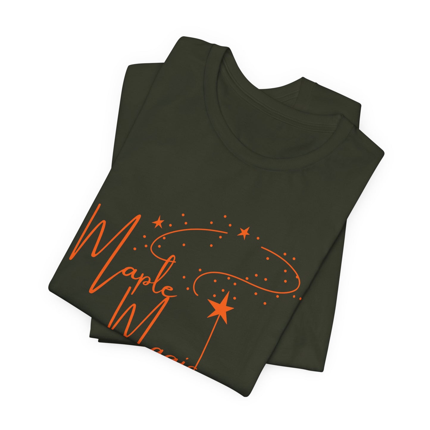 Maple Magic Unisex Tee, Cute Graphic Shirt, Fall Apparel, Seasonal Gift, Nature Lover T-Shirt, Cozy Vibes Fashion