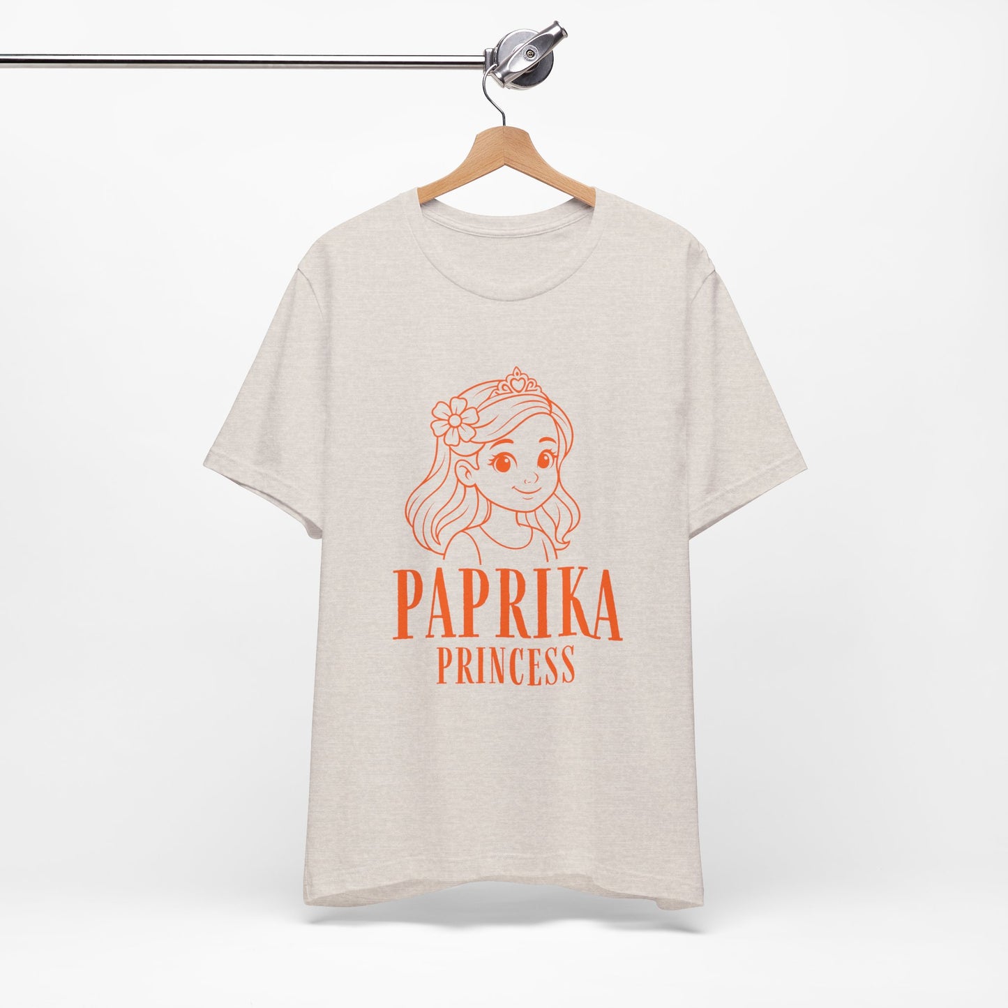Paprika Princess Unisex Tee - Cute Graphic T-Shirt for Girls, Fun Casual Wear, Birthday Gift, Princess Theme, Gift for Kids