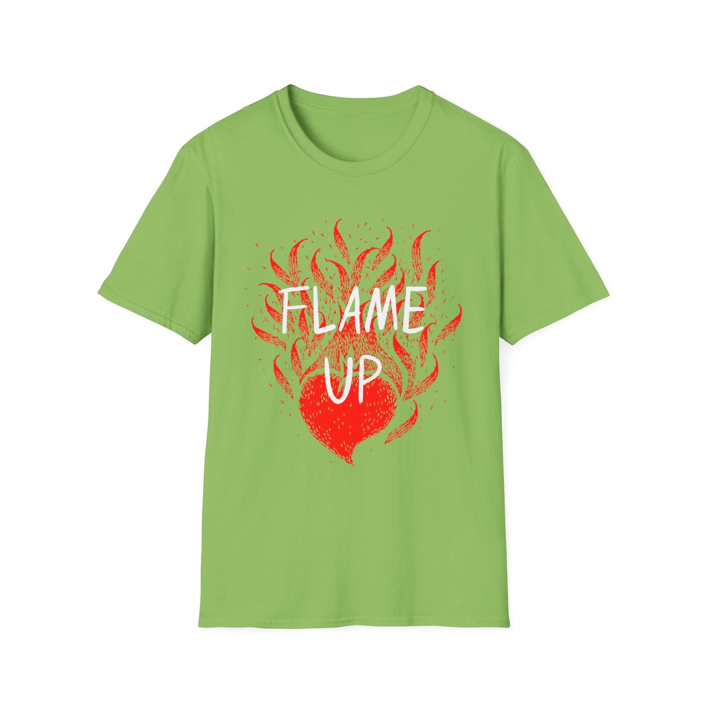 Fiery Motivation Unisex T-Shirt, Flame Up Graphic Tee, Gift for Fitness Lovers, Workout Apparel, Casual Wear