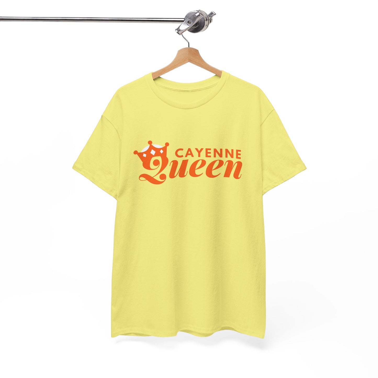 Cayenne Queen Unisex Heavy Cotton Tee, Casual Wear, Gift for Her, Birthday Shirt, Fun Quote Tee, Soft Cotton Top