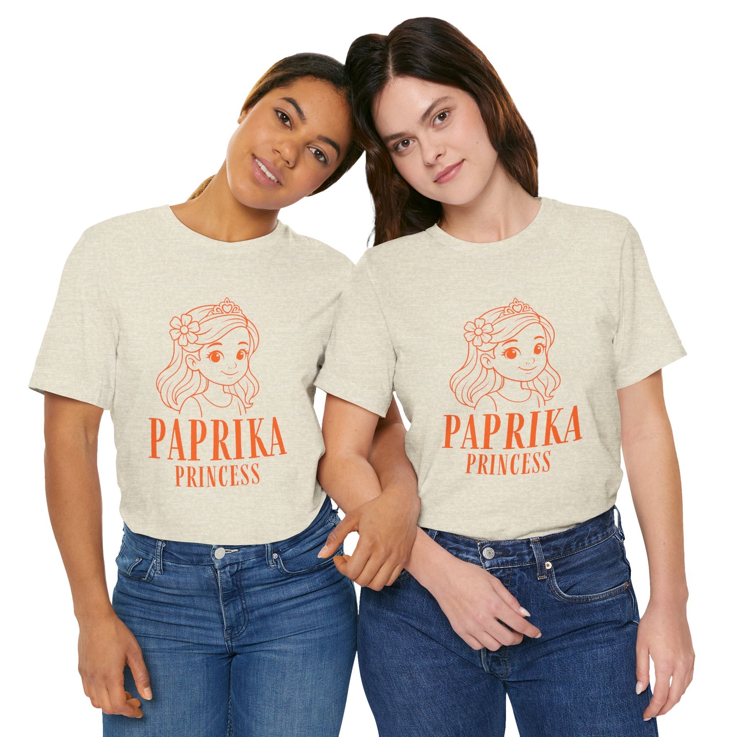 Paprika Princess Unisex Tee - Cute Graphic T-Shirt for Girls, Fun Casual Wear, Birthday Gift, Princess Theme, Gift for Kids