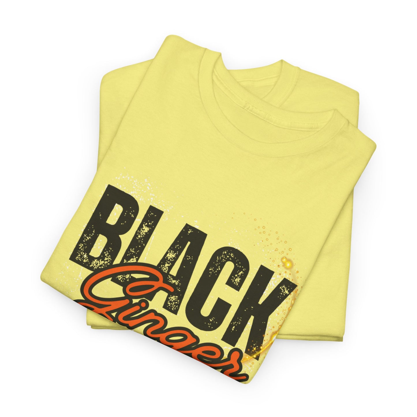 Unisex Heavy Cotton Tee with 'Black Ginger Magic' Design, Empowering Gift for Witches, Everyday Wear, Festivals, Spirituality