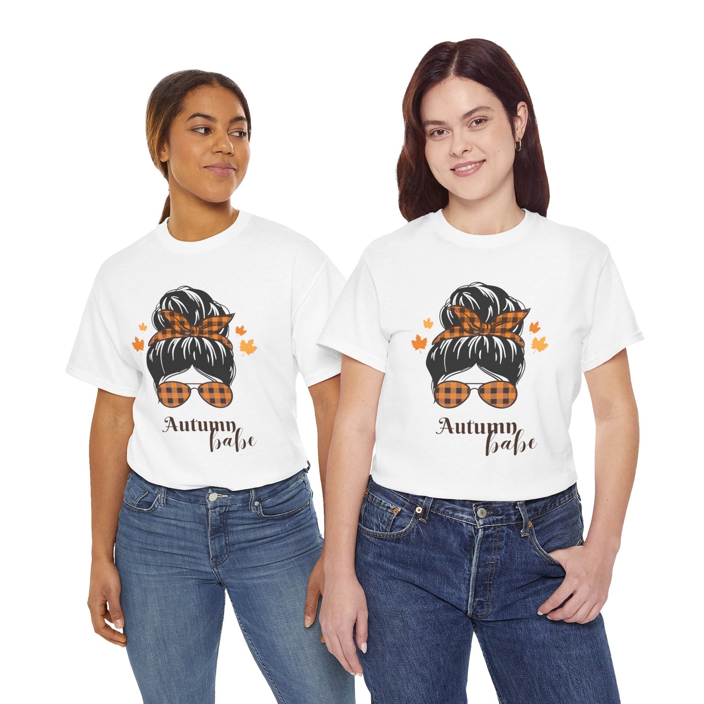 Autumn Vibes Cotton Tee, Fall Fashion, Seasonal Shirt, Gift for Her, Cozy Outfit, Autumn Babe Design