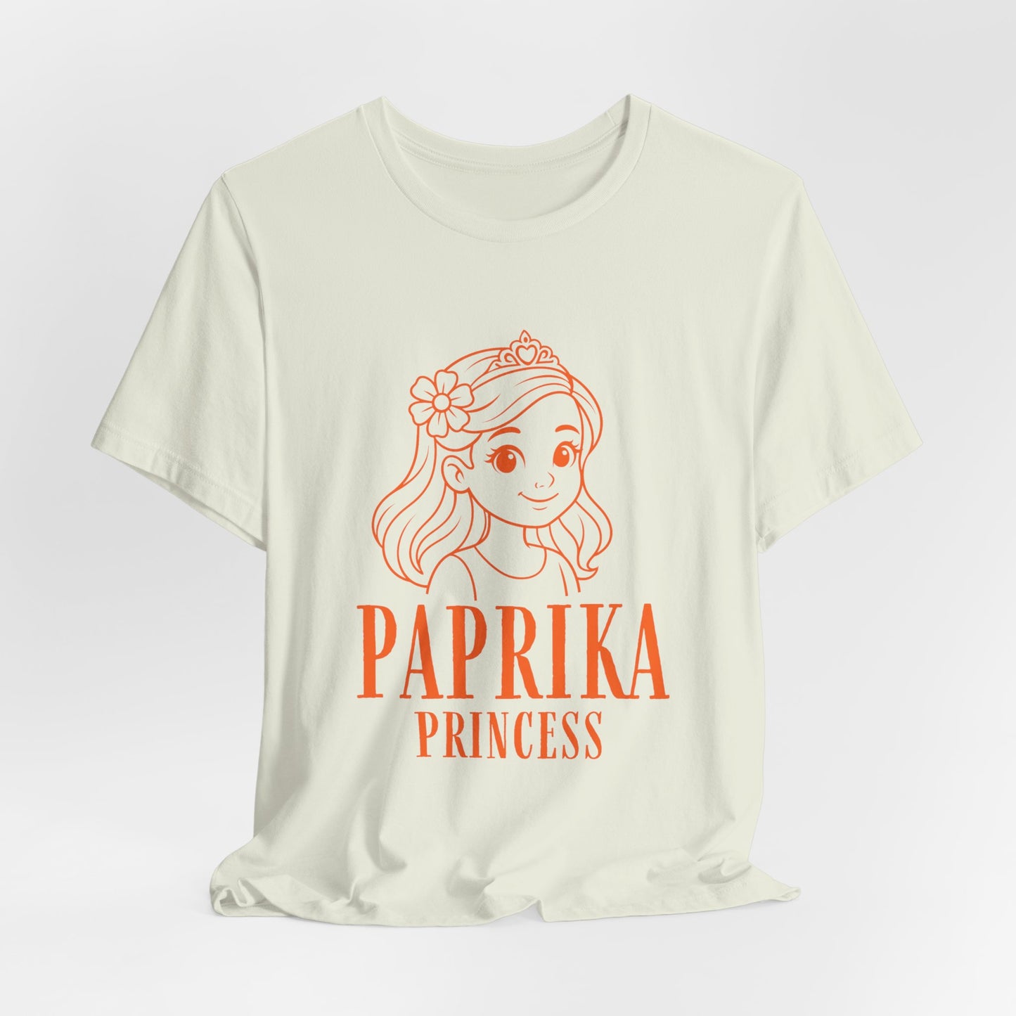 Paprika Princess Unisex Tee - Cute Graphic T-Shirt for Girls, Fun Casual Wear, Birthday Gift, Princess Theme, Gift for Kids