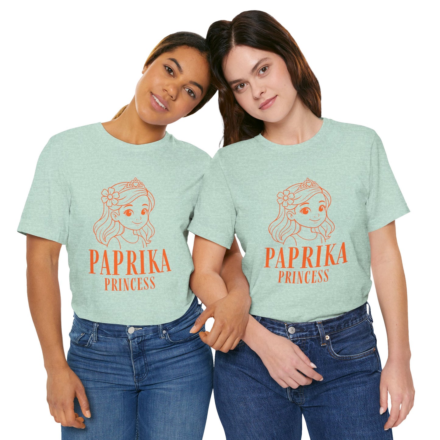 Paprika Princess Unisex Tee - Cute Graphic T-Shirt for Girls, Fun Casual Wear, Birthday Gift, Princess Theme, Gift for Kids