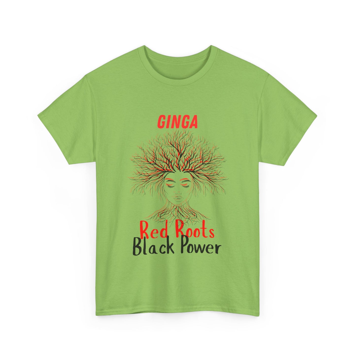 Empowering Art Tee: GINGA, Red Boots, Black Power, Unisex Cotton Shirt, Black History Month, Gifts for Activists, Statement Apparel