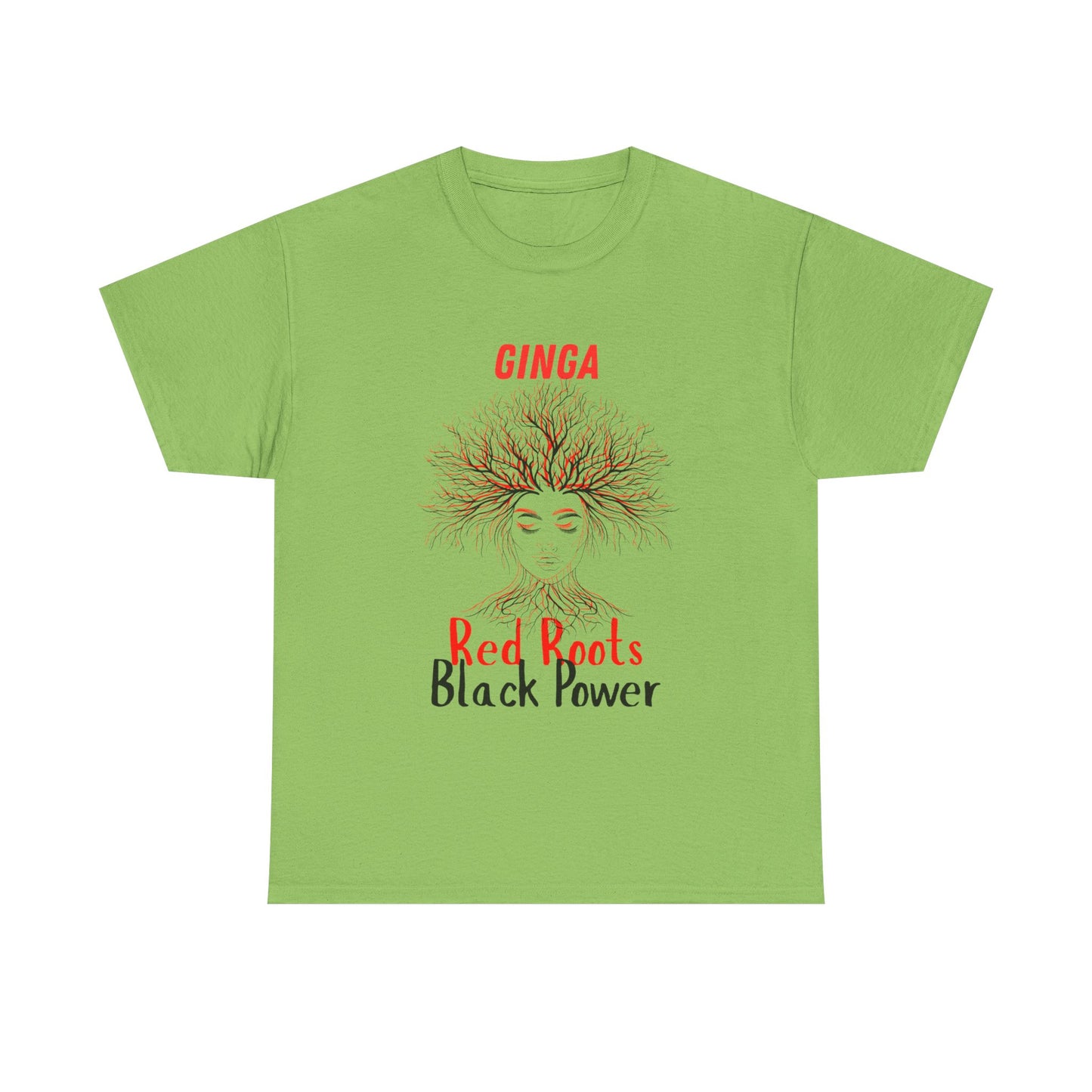 Empowering Art Tee: GINGA, Red Boots, Black Power, Unisex Cotton Shirt, Black History Month, Gifts for Activists, Statement Apparel