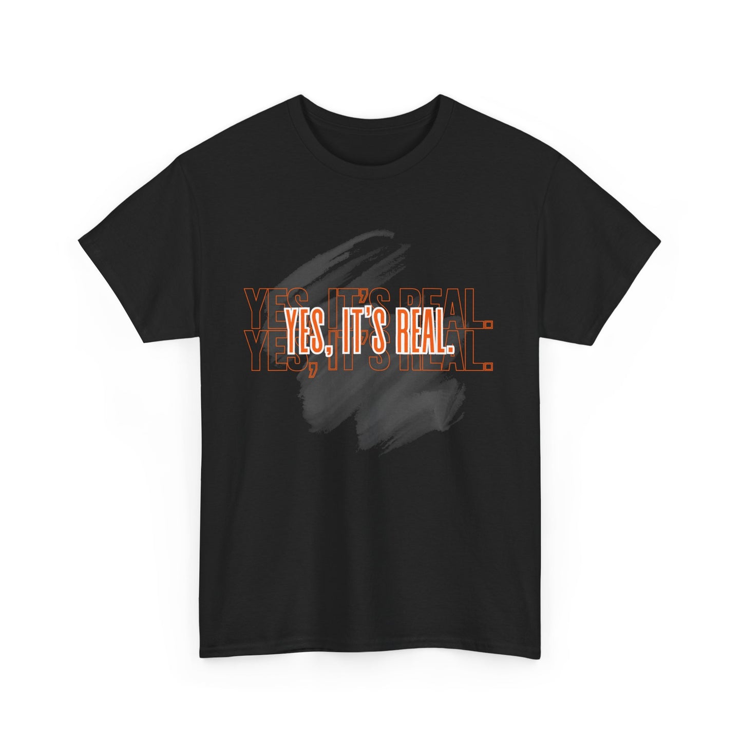 Yes, It's Real Unisex Heavy Cotton Tee - Casual Wear, Gift for Friends, Fashion Statement, Everyday Comfort, Trendy Apparel