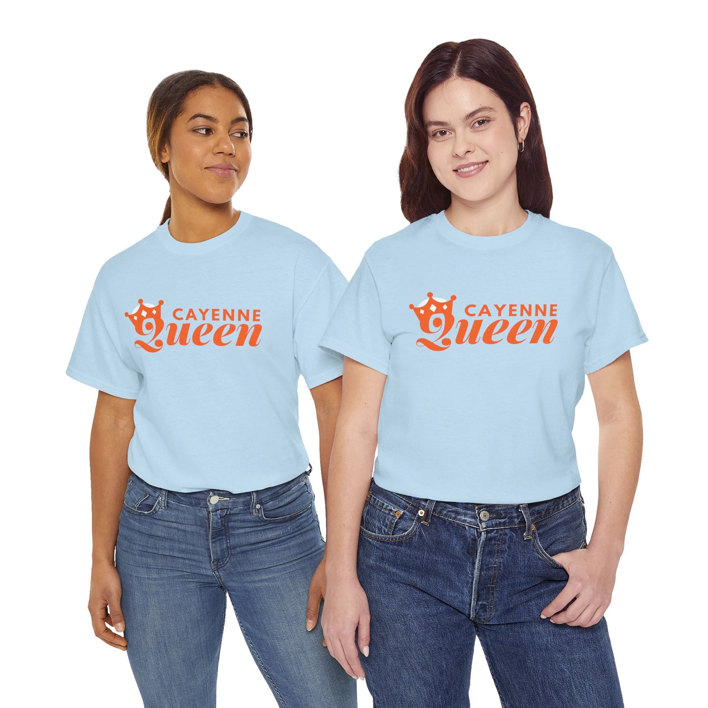 Cayenne Queen Unisex Heavy Cotton Tee, Casual Wear, Gift for Her, Birthday Shirt, Fun Quote Tee, Soft Cotton Top