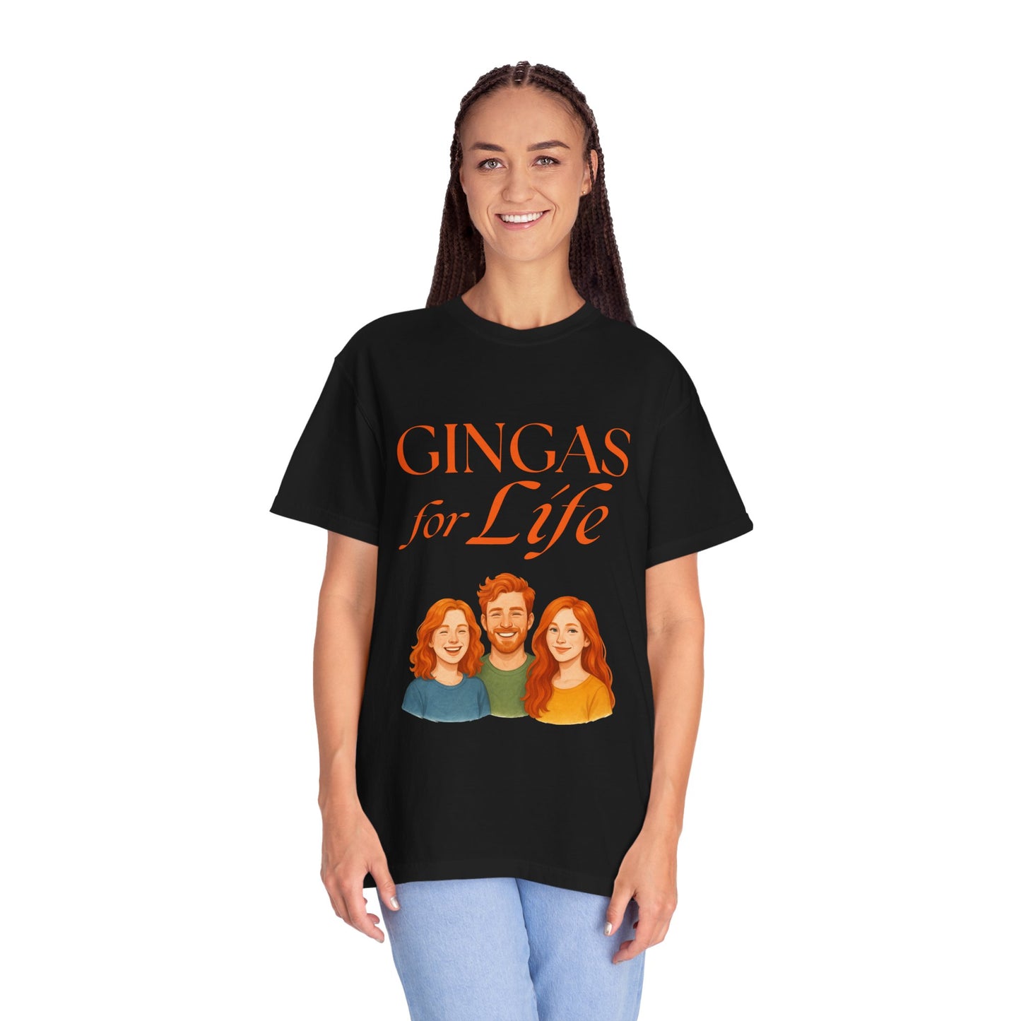 Gingas for Life T-Shirt, Fun T-Shirt for Redheads, Unisex Gift for Friends, Casual Wear, Celebration Tee