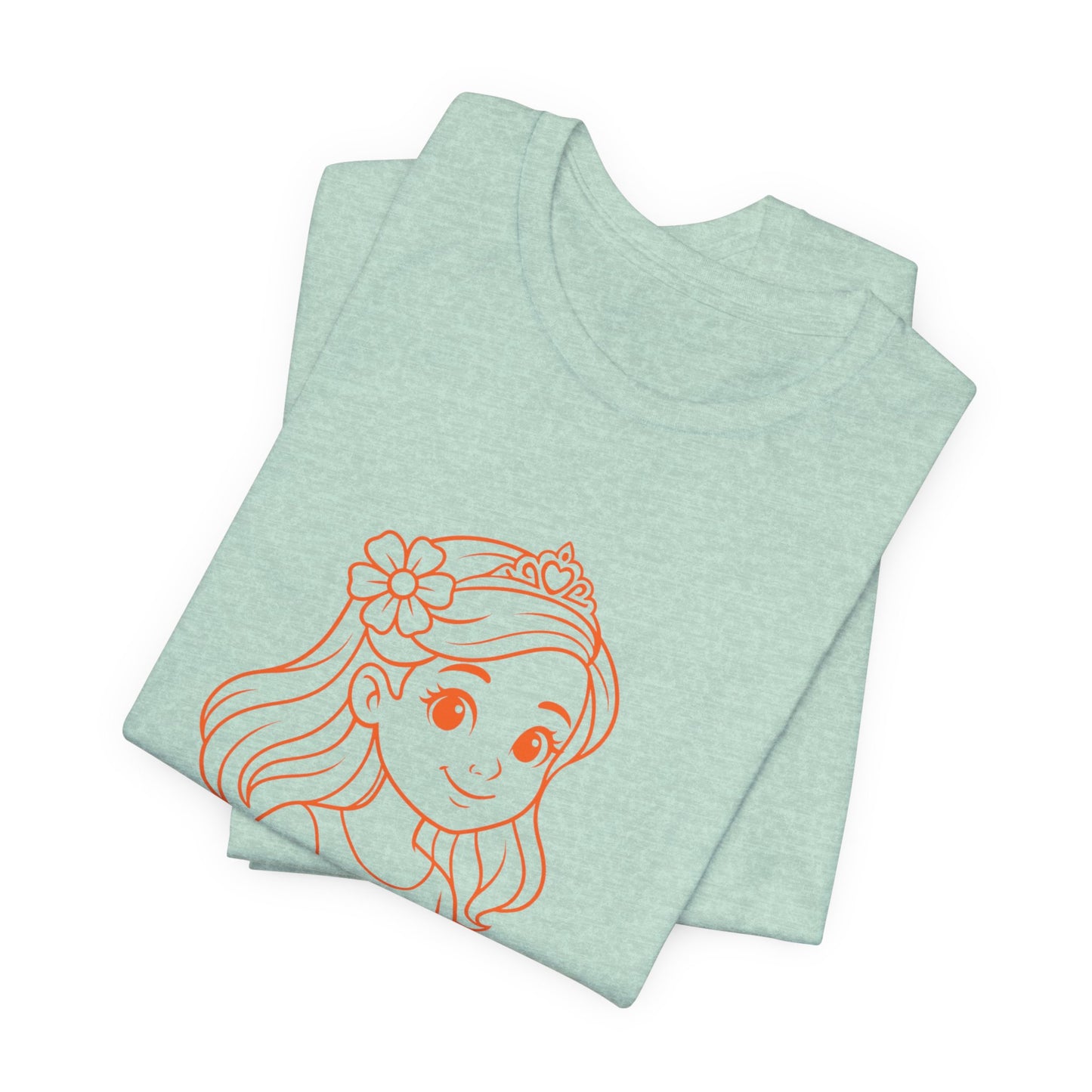 Paprika Princess Unisex Tee - Cute Graphic T-Shirt for Girls, Fun Casual Wear, Birthday Gift, Princess Theme, Gift for Kids