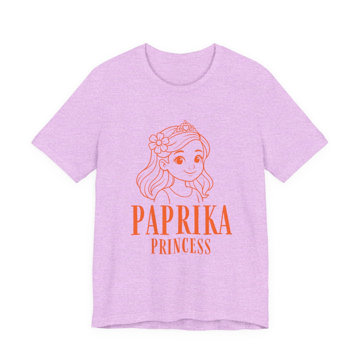 Paprika Princess Unisex Tee - Cute Graphic T-Shirt for Girls, Fun Casual Wear, Birthday Gift, Princess Theme, Gift for Kids