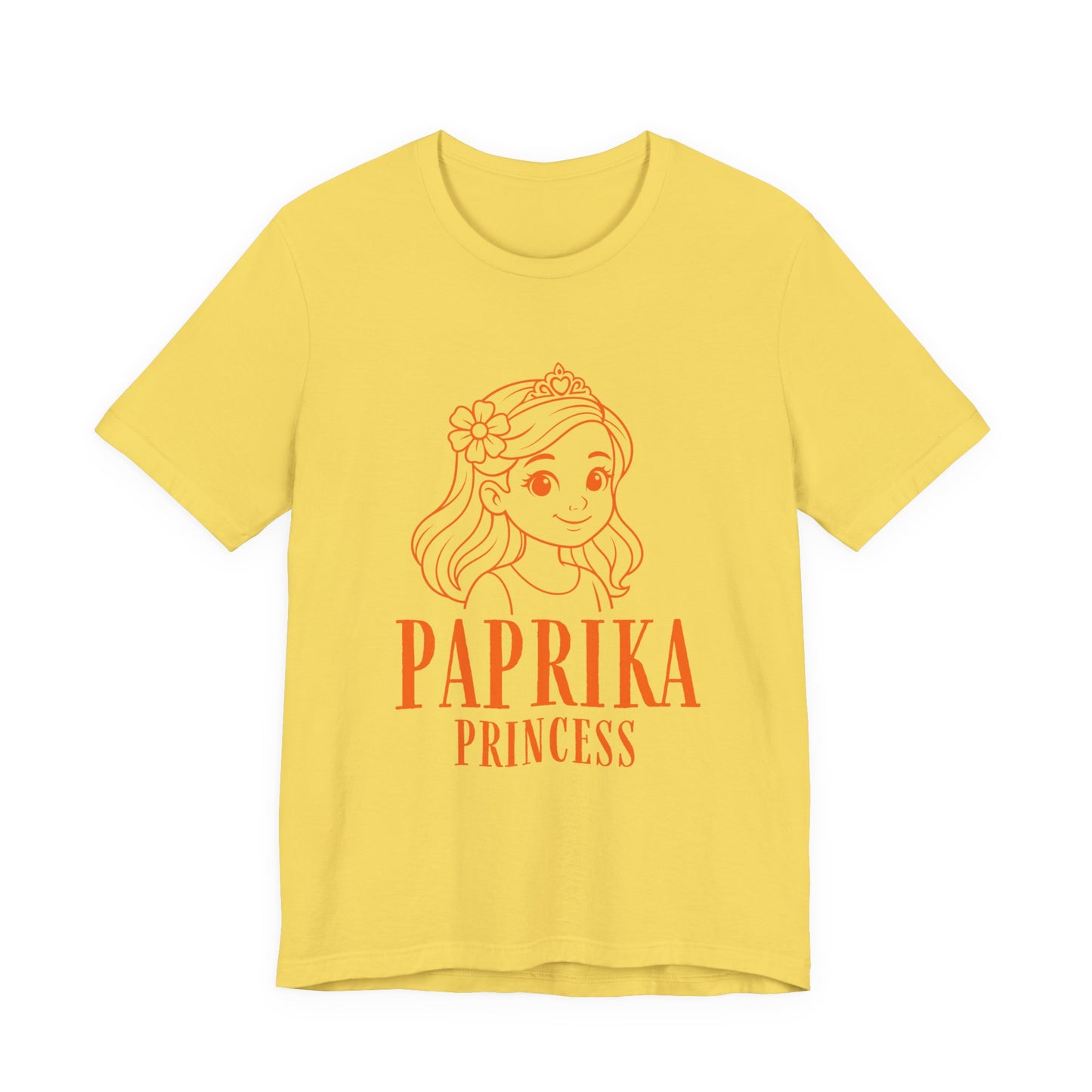 Paprika Princess Unisex Tee - Cute Graphic T-Shirt for Girls, Fun Casual Wear, Birthday Gift, Princess Theme, Gift for Kids