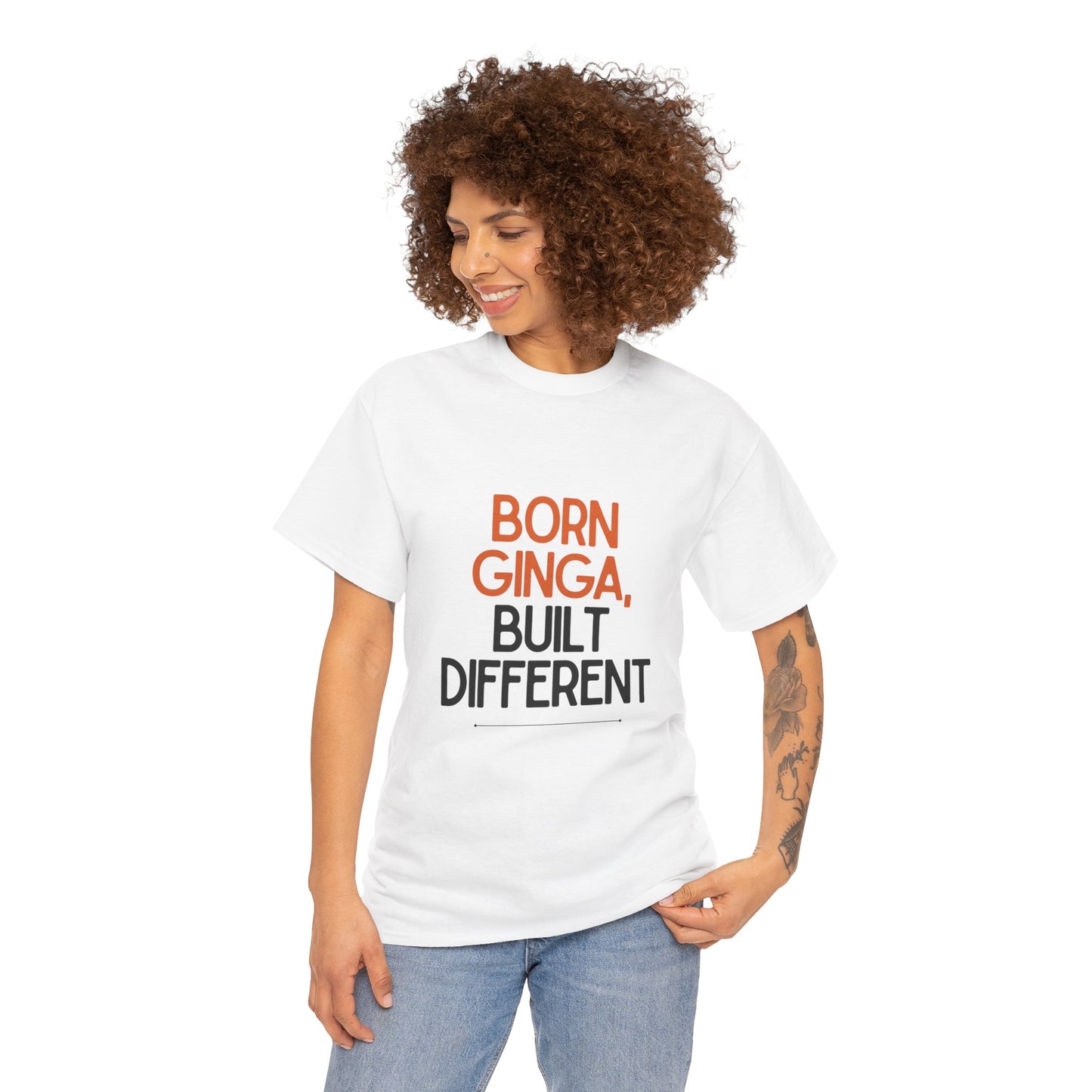 Born Ginga Unisex Heavy Cotton Tee - Celebrate Uniqueness, Casual Wear, Gift for Friends, Everyday Comfort, Statement T-Shirt