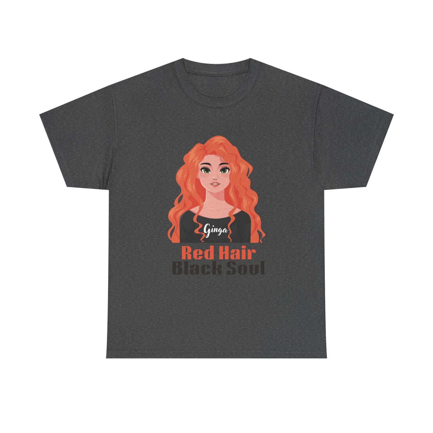 Red Hair, Black Soul Unisex Tee - Perfect Gift for Redheads, Unique Ginger Apparel, Casual Lifestyle, Fun Love Tee