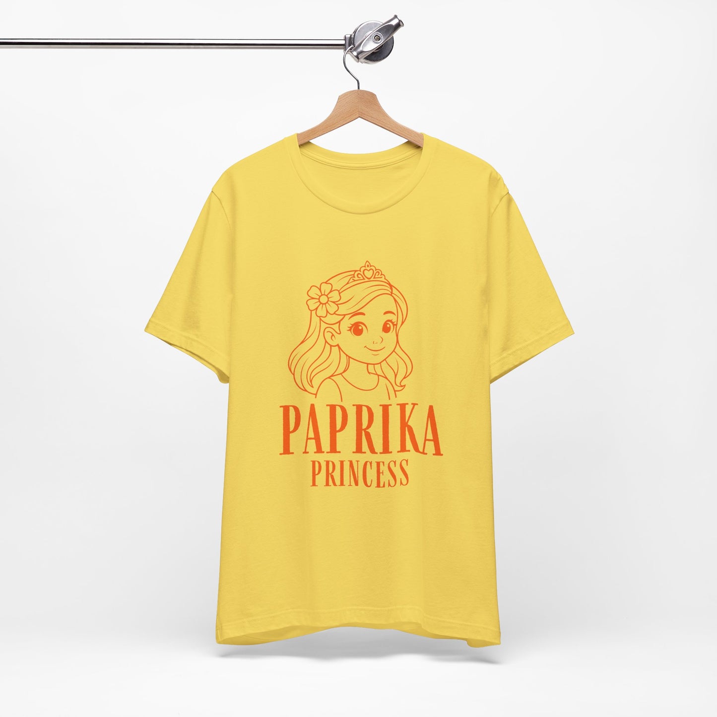 Paprika Princess Unisex Tee - Cute Graphic T-Shirt for Girls, Fun Casual Wear, Birthday Gift, Princess Theme, Gift for Kids