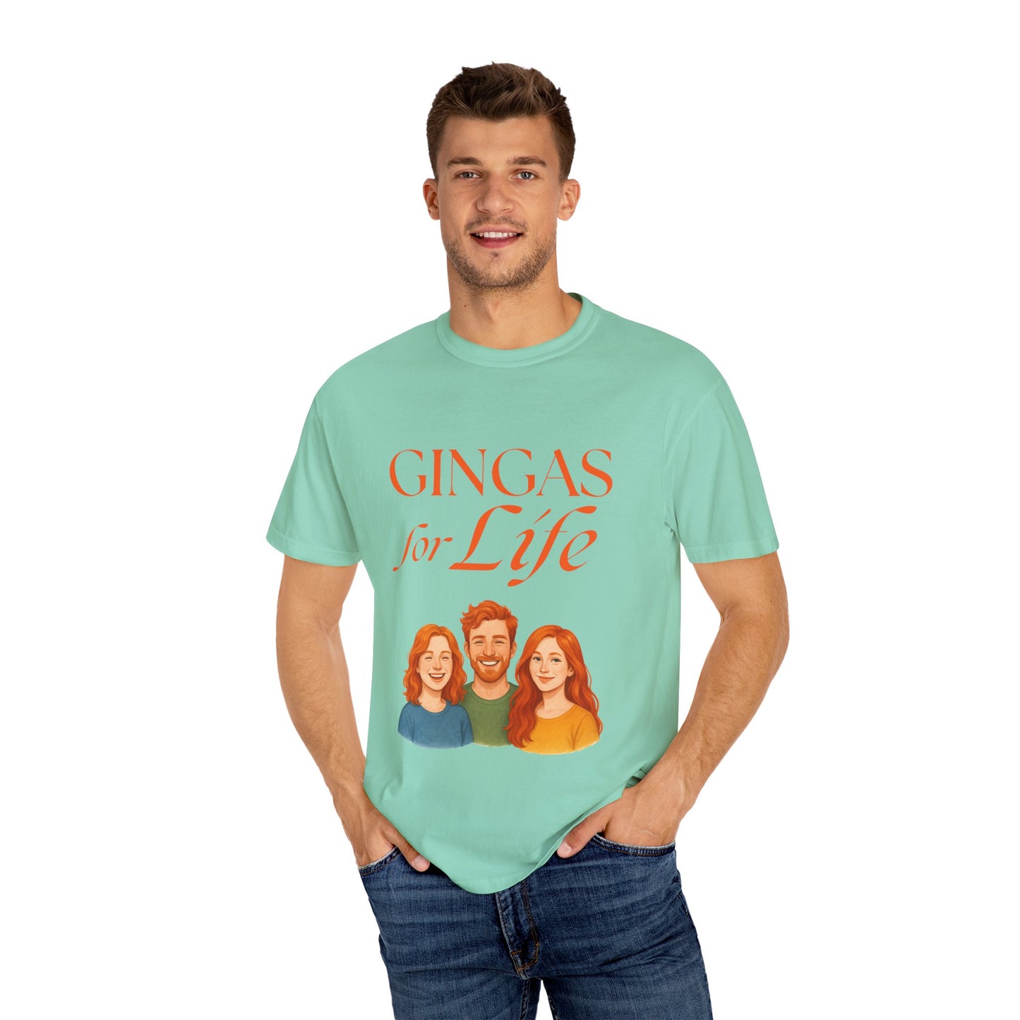 Gingas for Life T-Shirt, Fun T-Shirt for Redheads, Unisex Gift for Friends, Casual Wear, Celebration Tee