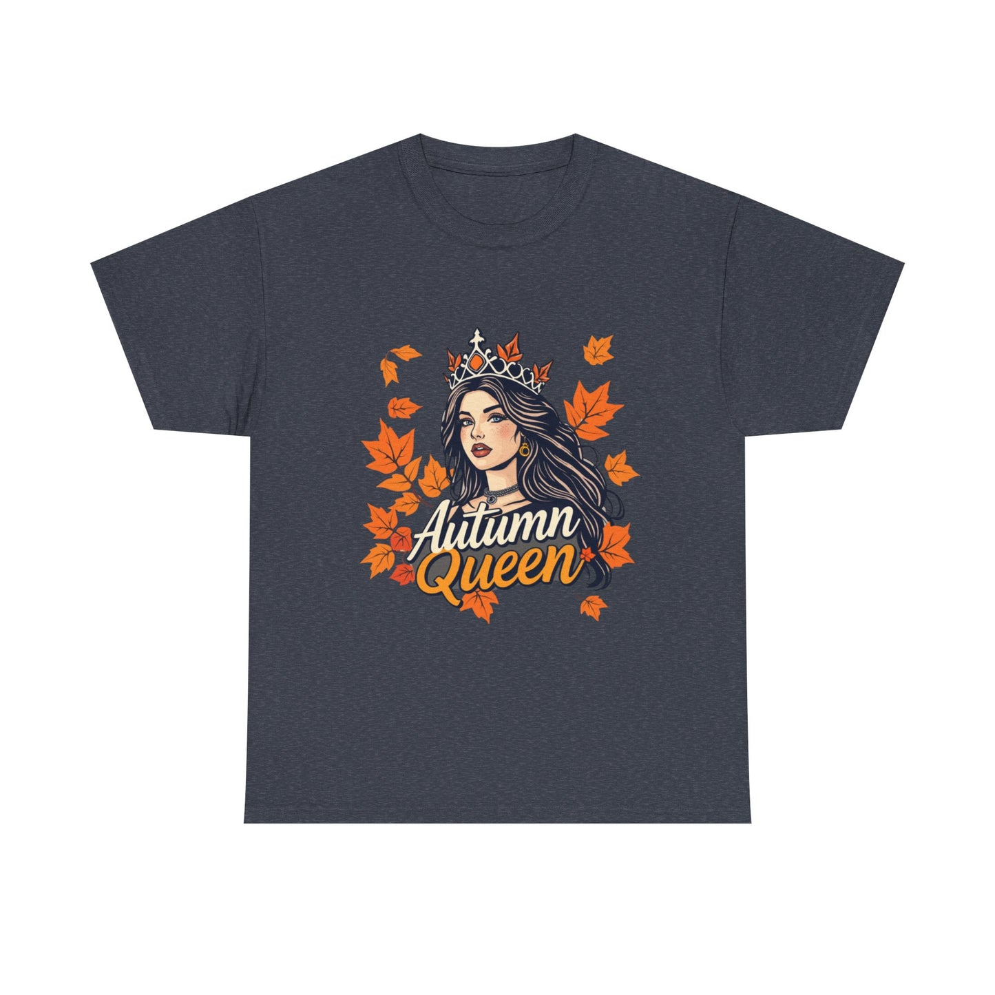 Autumn Queen Heavy Cotton Tee, Cozy Fall Shirt, Seasonal Fashion, Gift for Her, Fall Wardrobe Essential